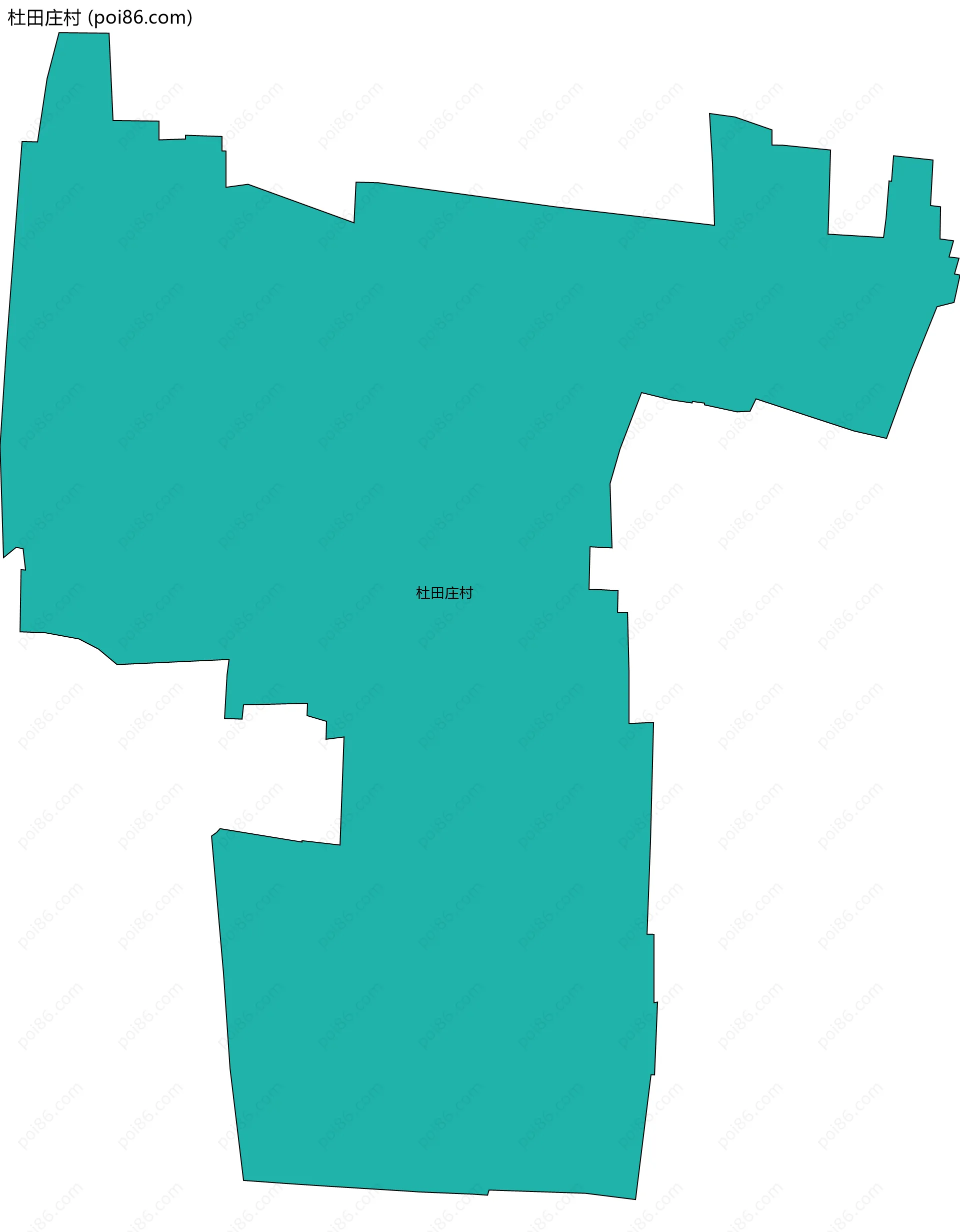 杜田庄村边界地图