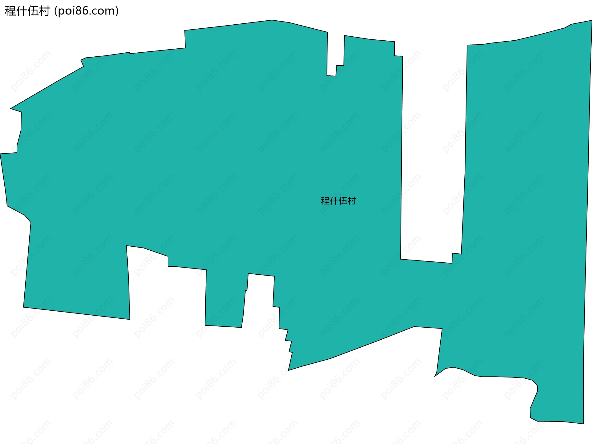 程什伍村边界地图