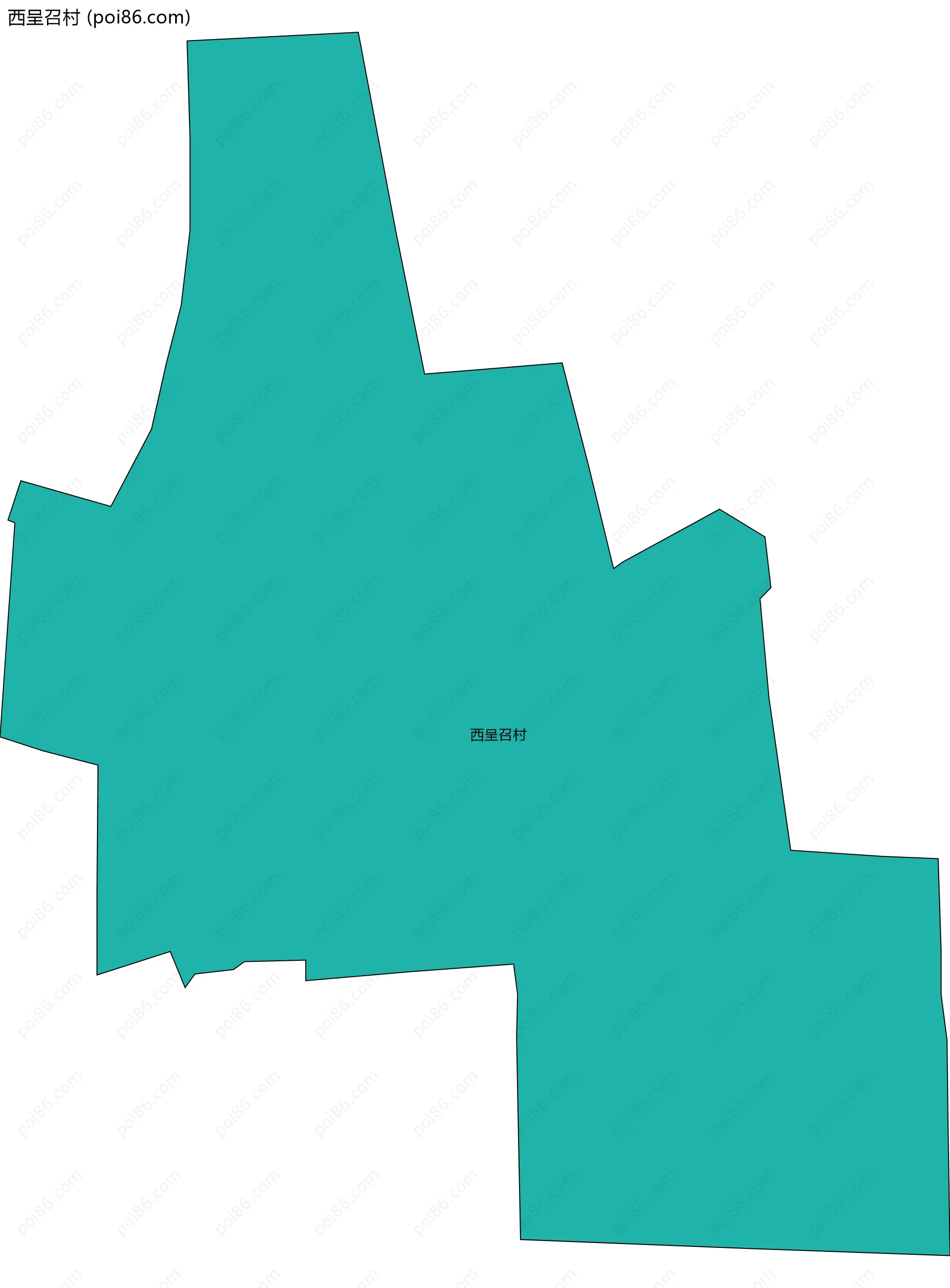 西呈召村边界地图