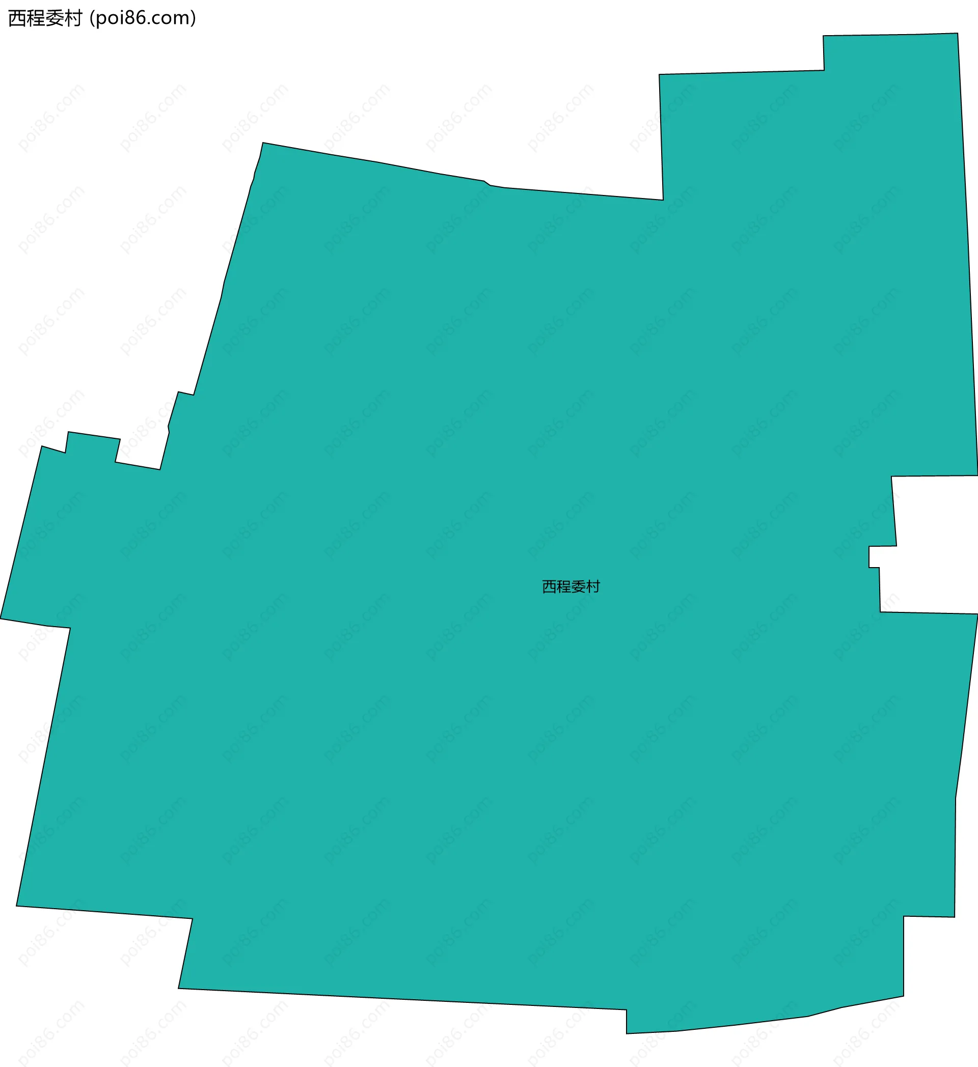 西程委村边界地图
