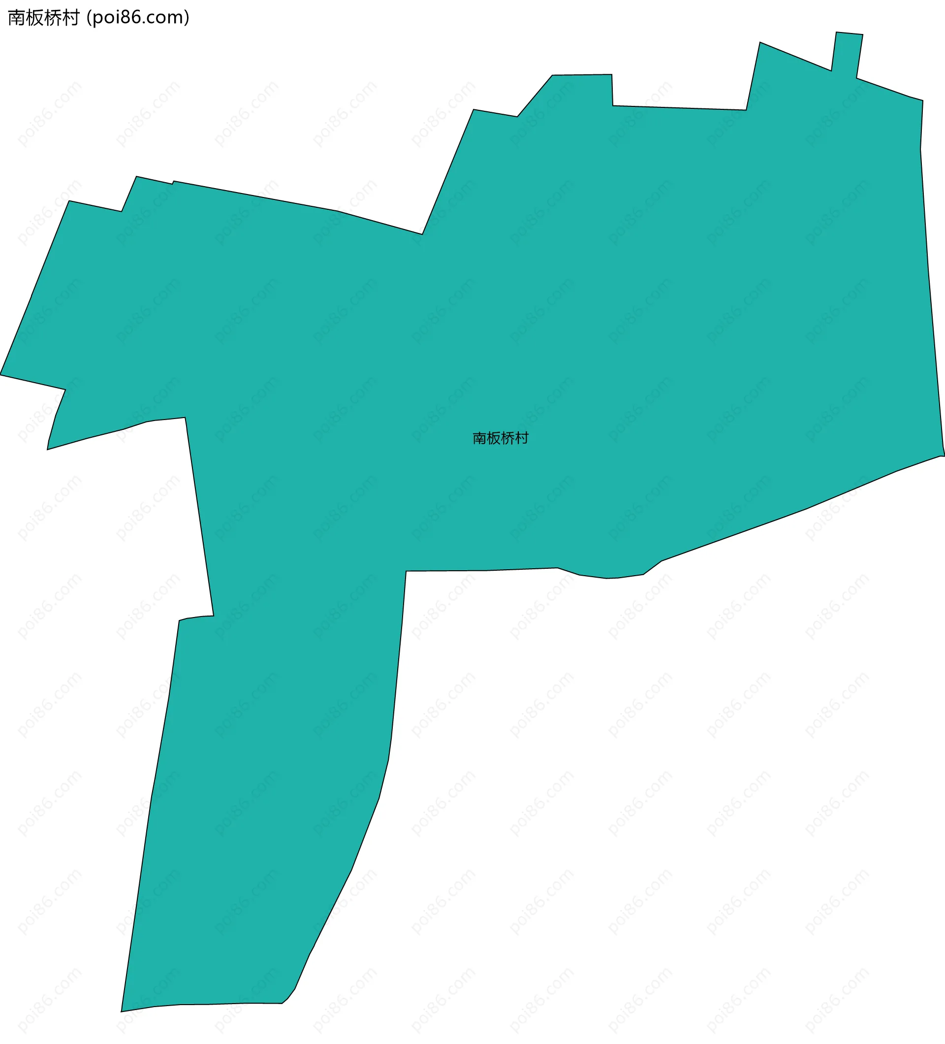 南板桥村边界地图