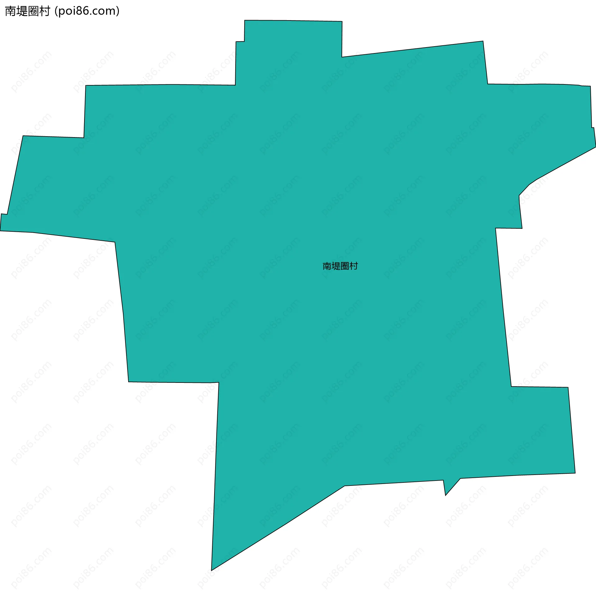 南堤圈村边界地图