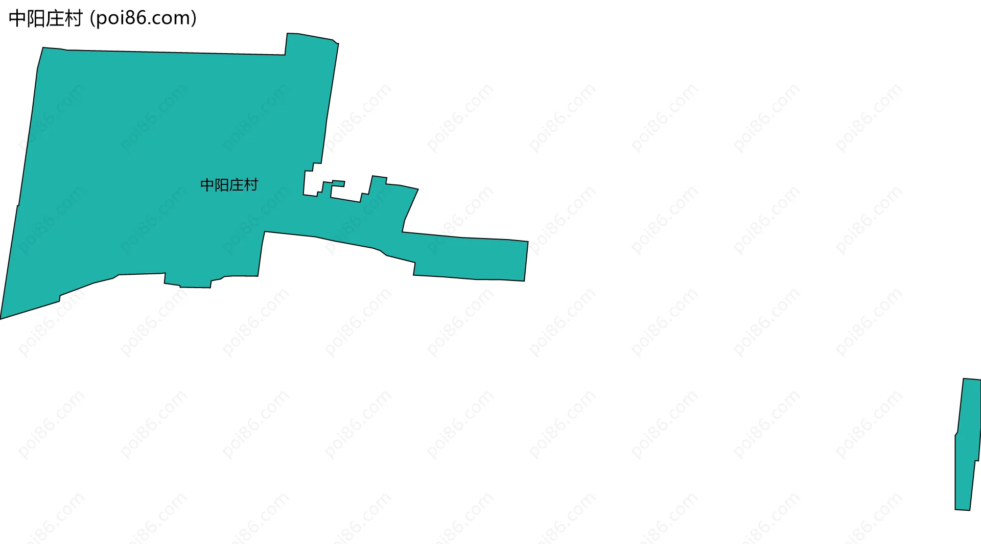 中阳庄村边界地图