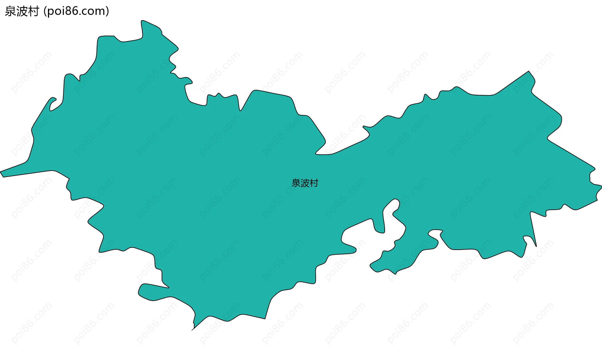 泉波村边界地图