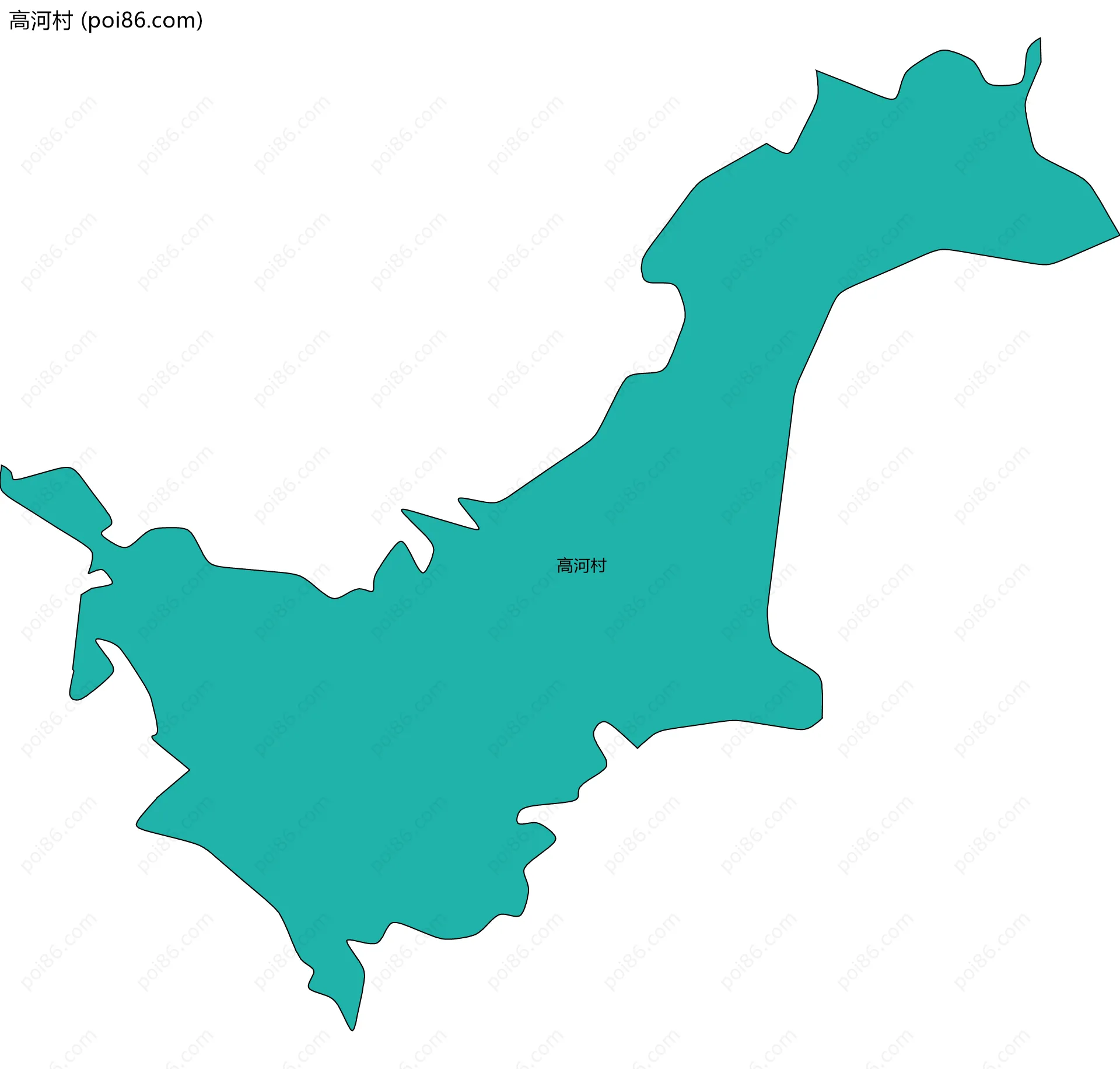 高河村边界地图