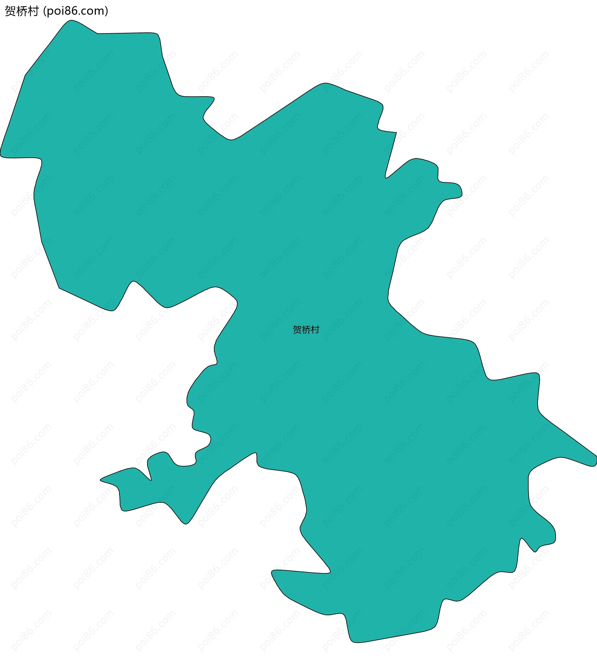 贺桥村边界地图