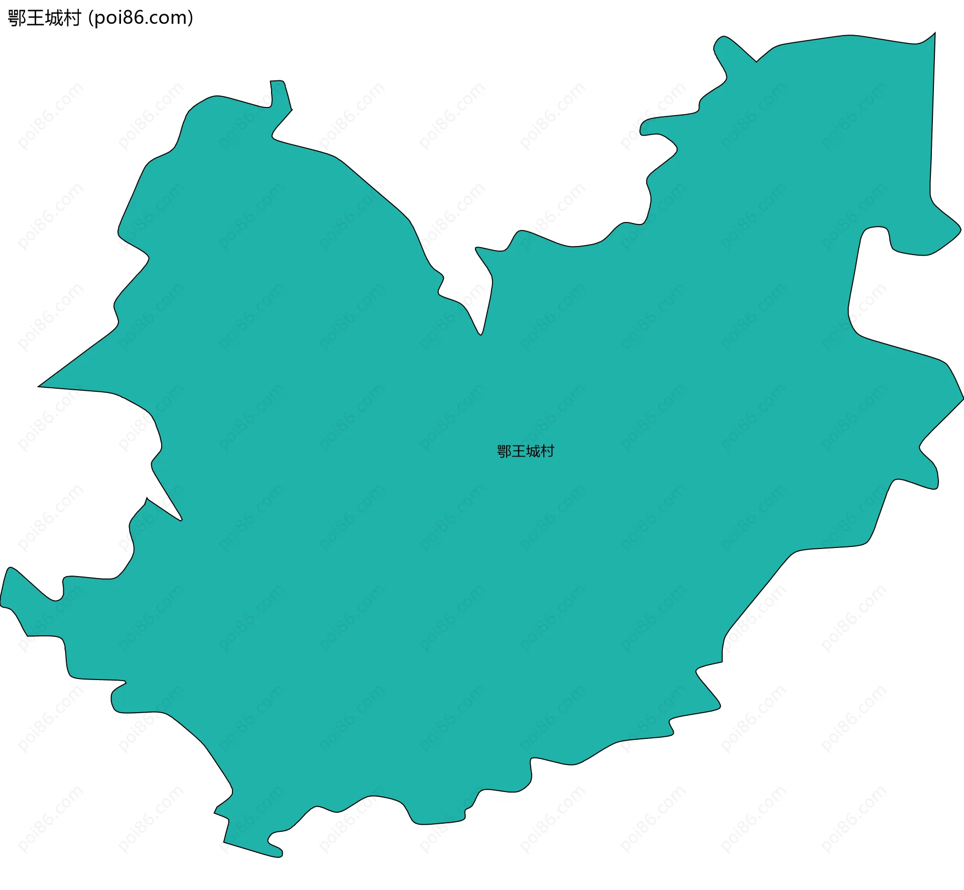 鄂王城村边界地图