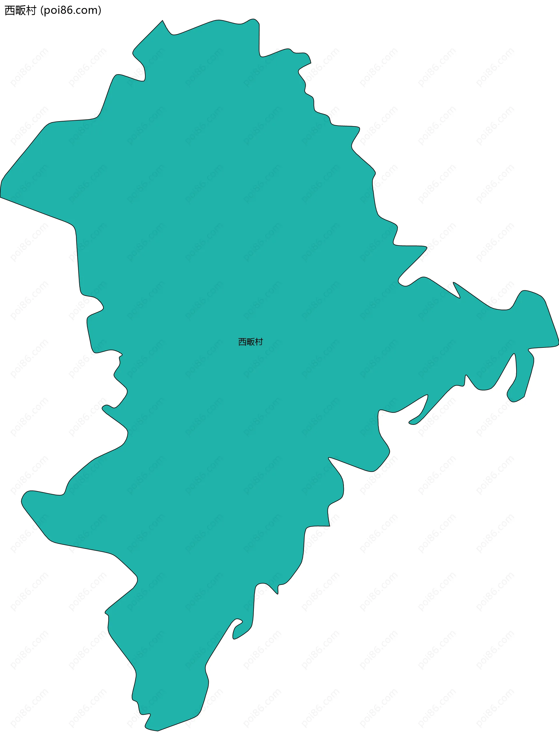 西畈村边界地图