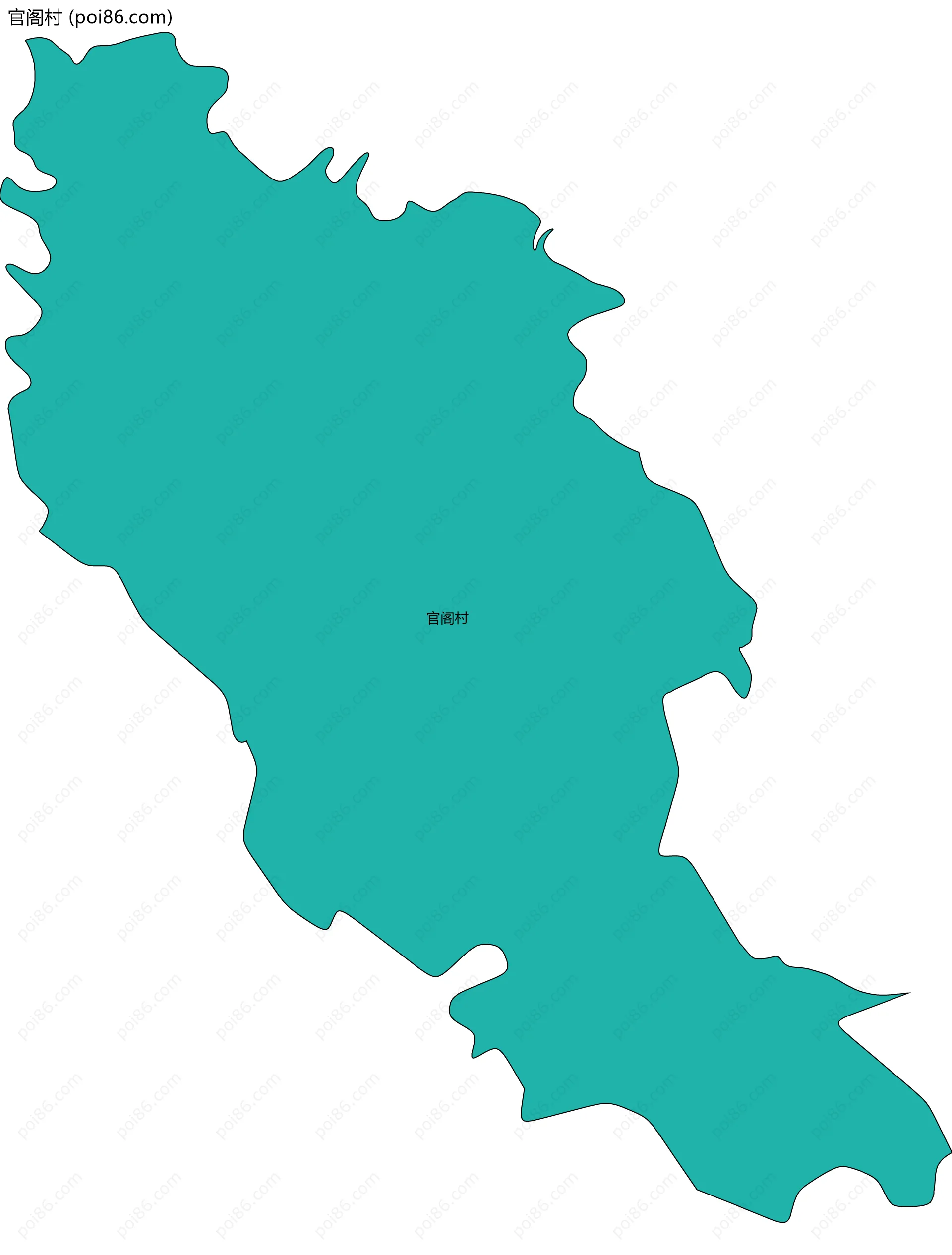 官阁村边界地图