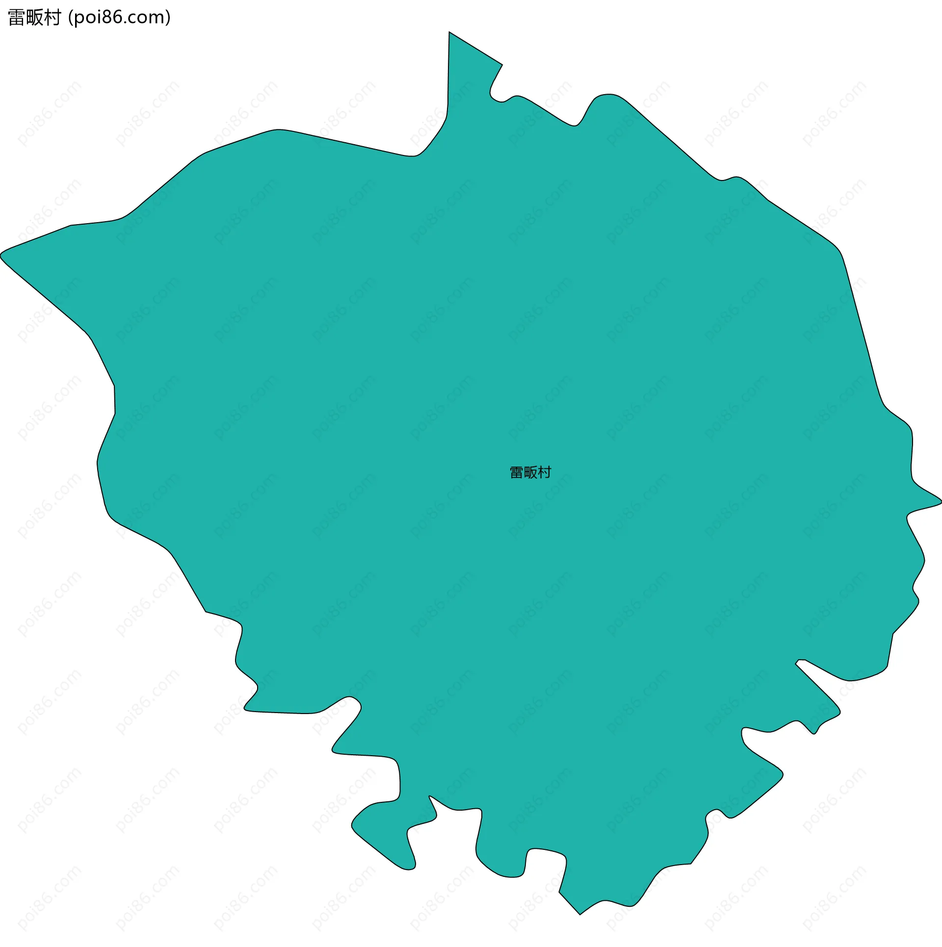 雷畈村边界地图