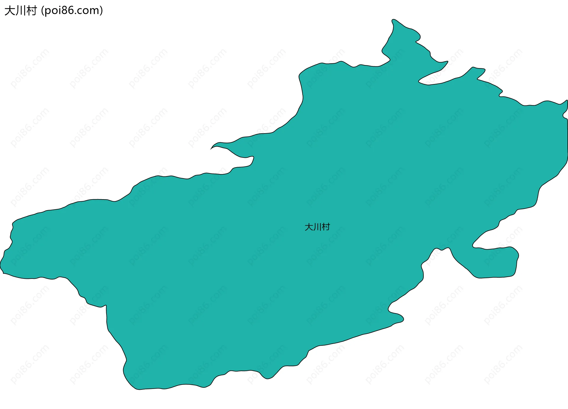 大川村边界地图
