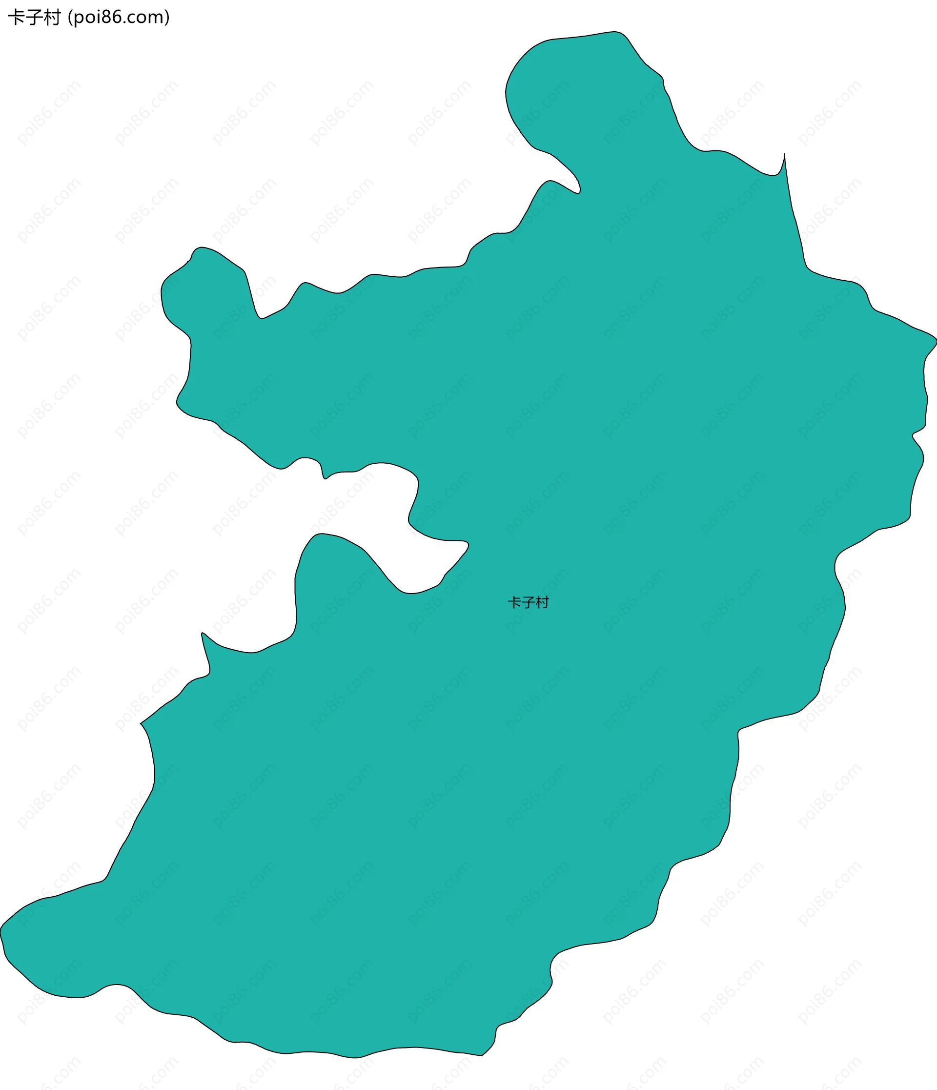 卡子村边界地图