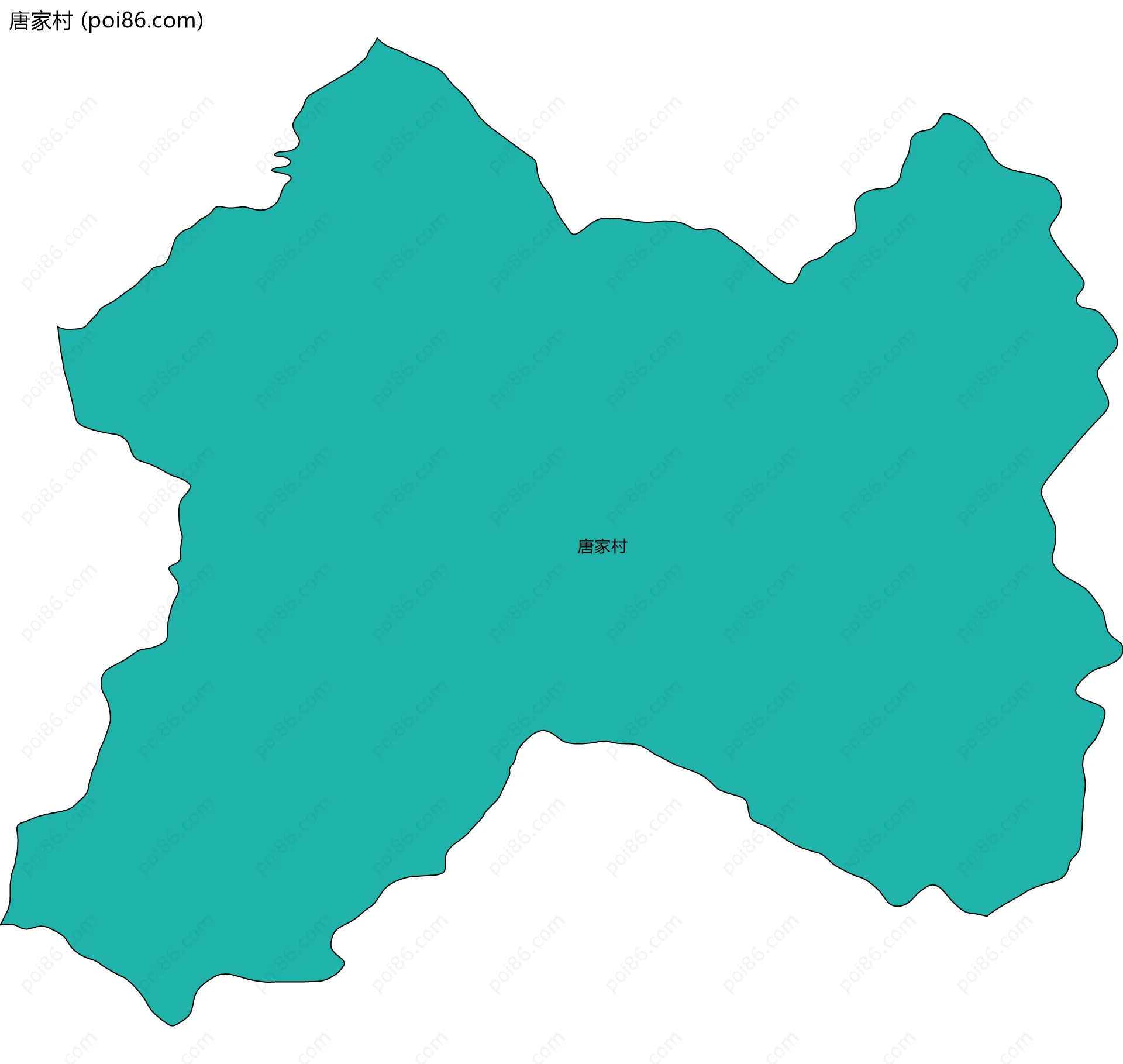 唐家村边界地图