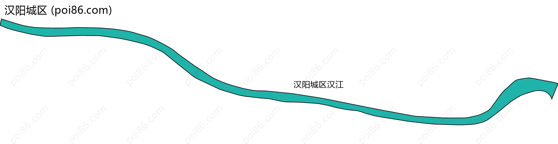 汉阳城区边界地图(五级行政区划)