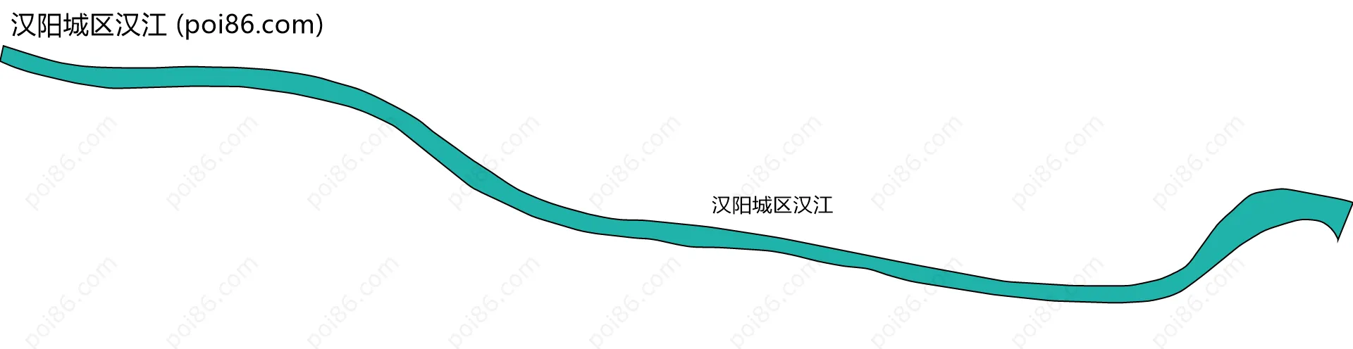 汉阳城区汉江边界地图
