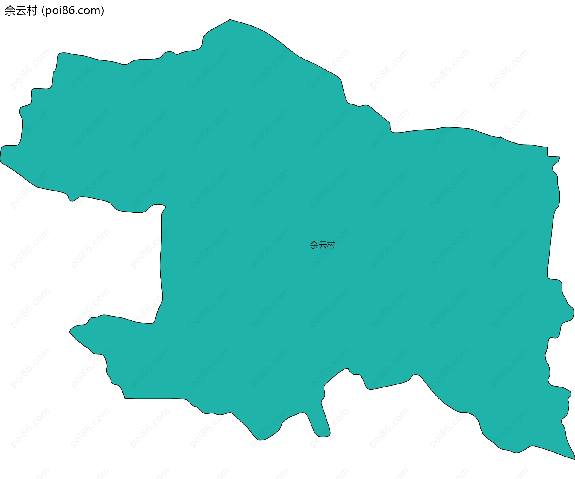 余云村边界地图