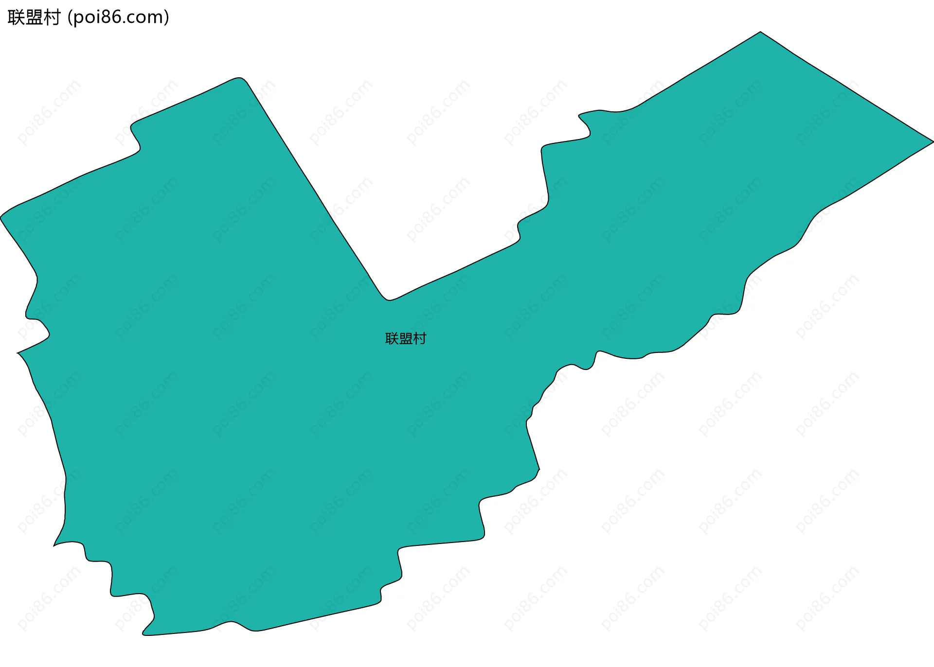 联盟村边界地图