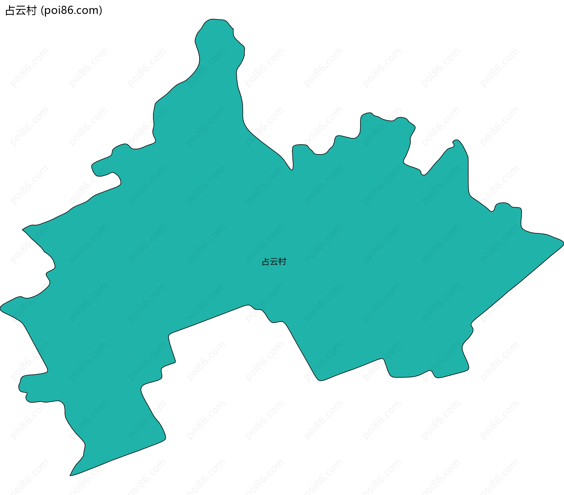 占云村边界地图