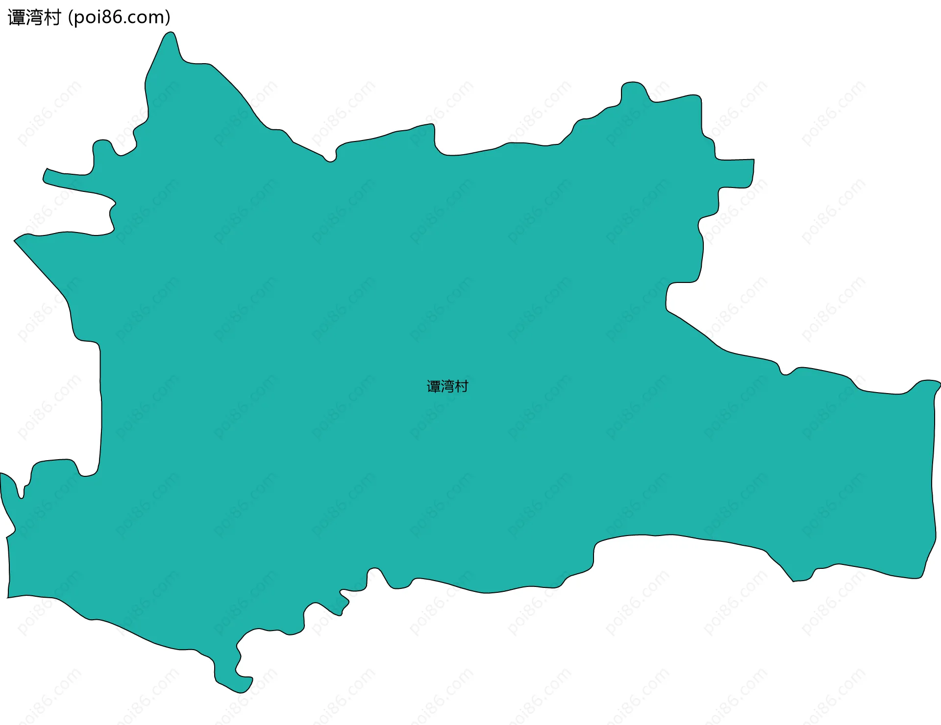 谭湾村边界地图