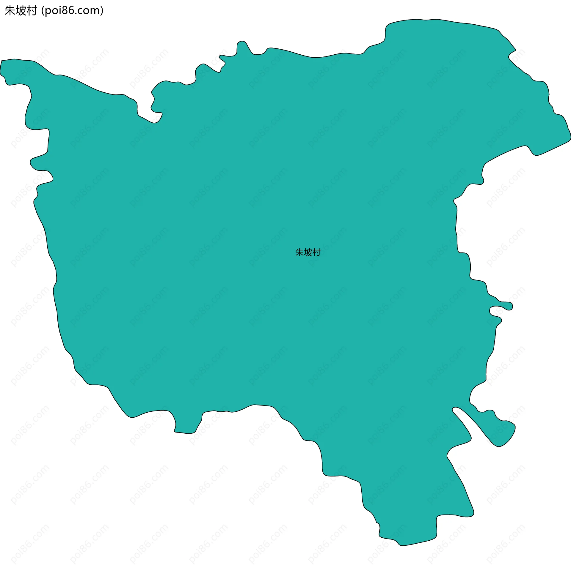 朱坡村边界地图