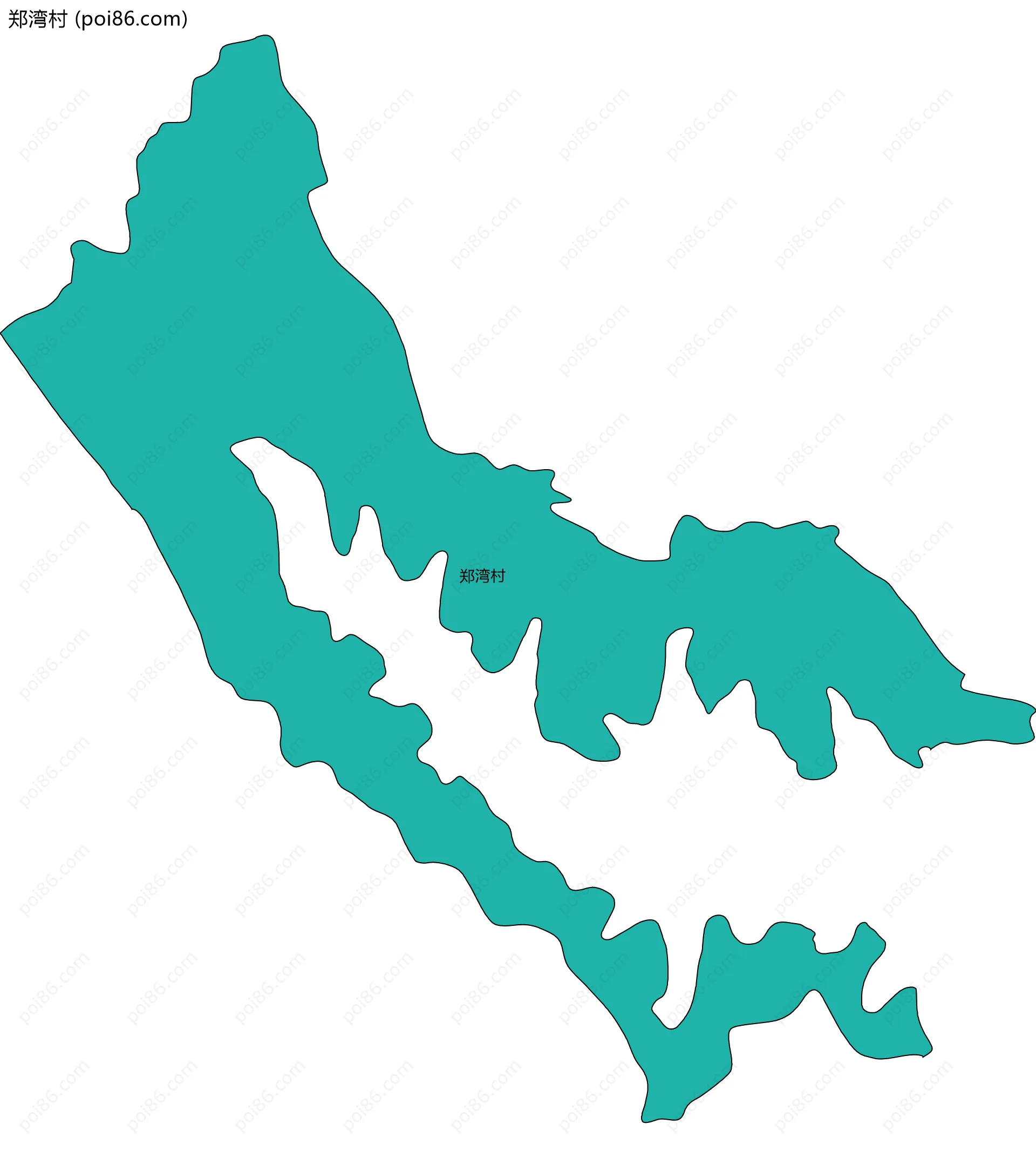 郑湾村边界地图
