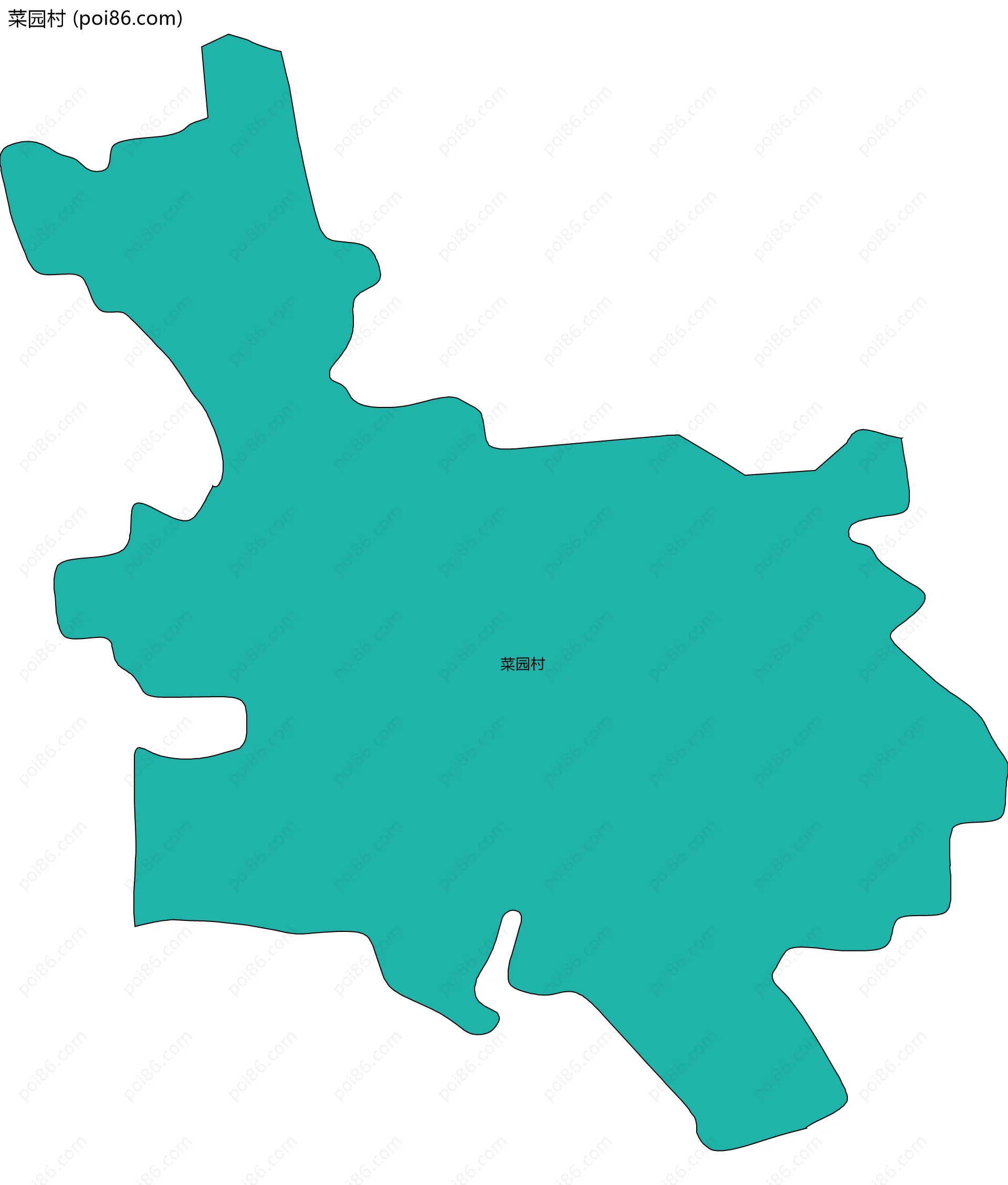 菜园村边界地图