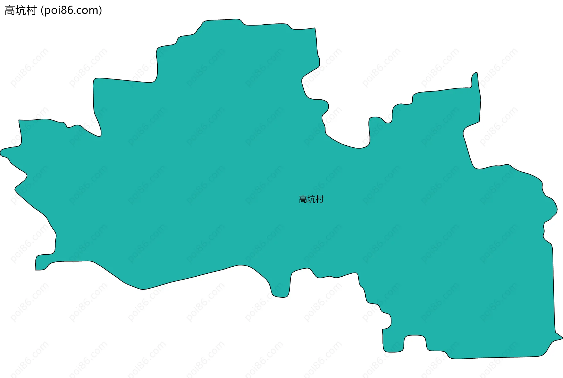 高坑村边界地图