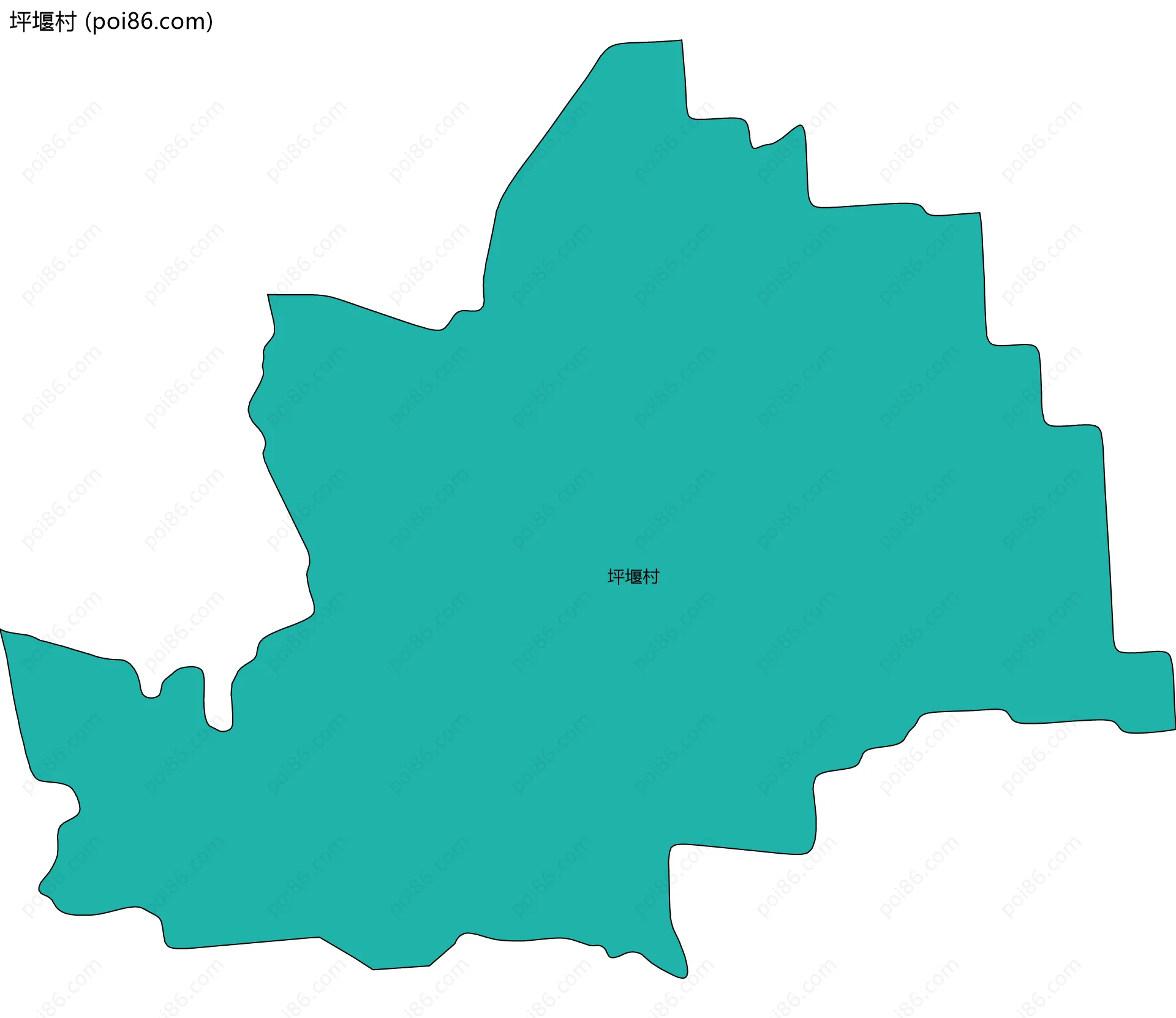 坪堰村边界地图