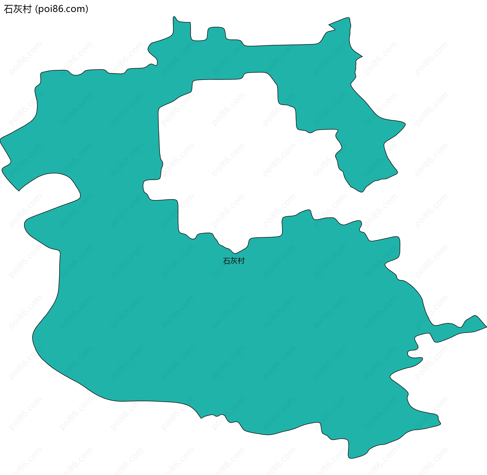 石灰村边界地图