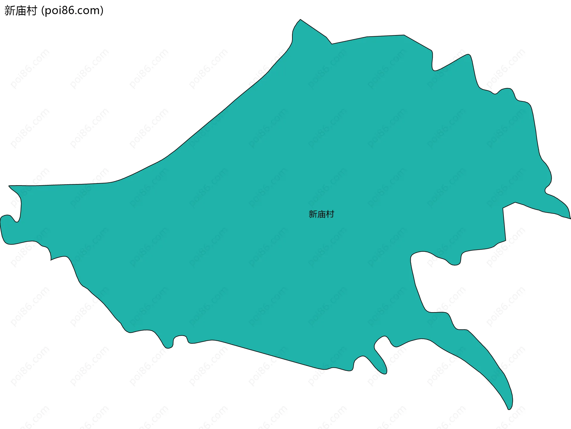 新庙村边界地图
