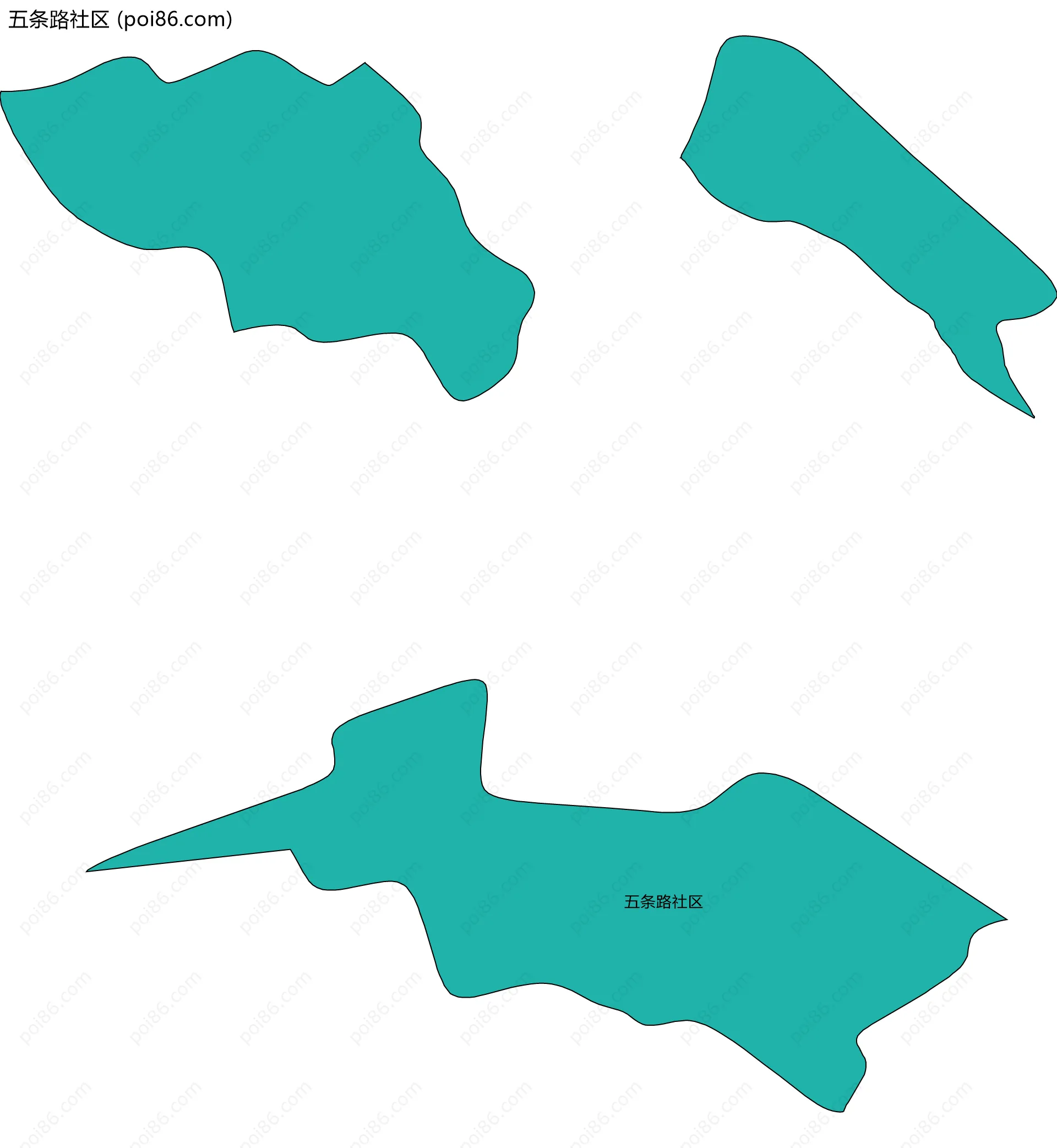 五条路社区边界地图