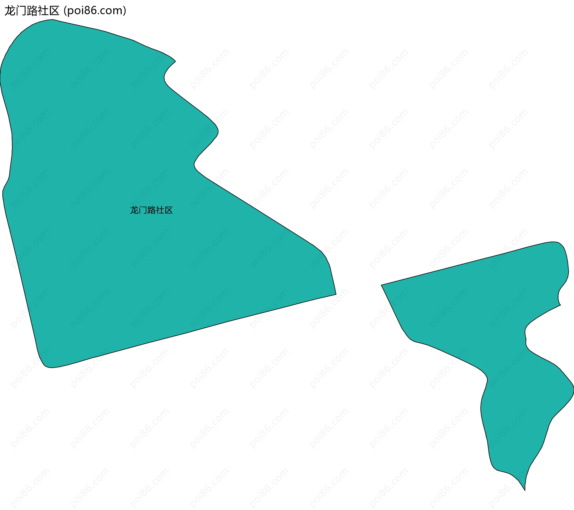 龙门路社区边界地图