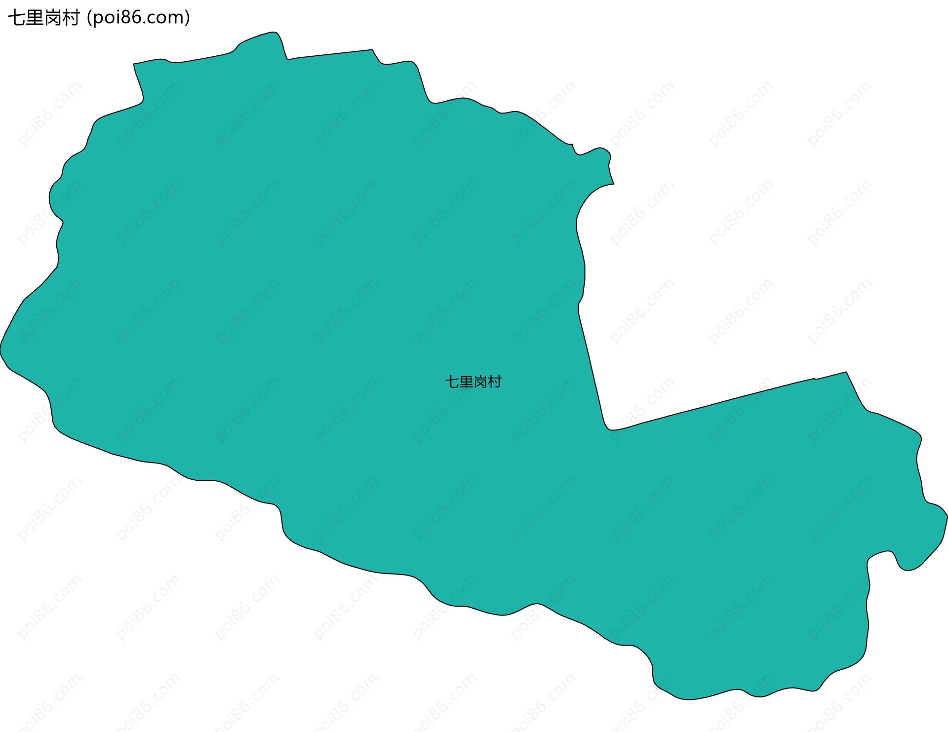七里岗村边界地图