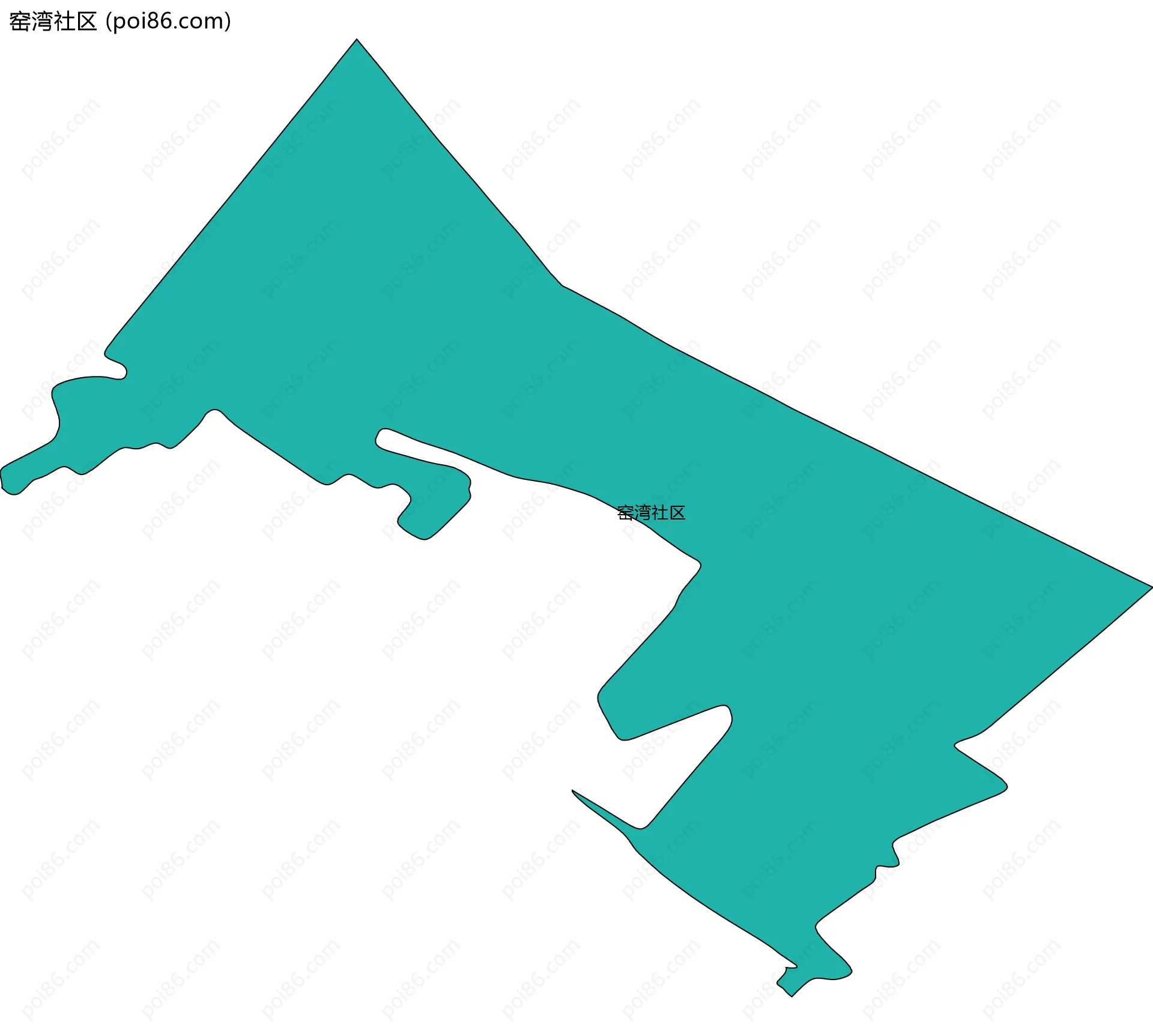 窑湾社区边界地图