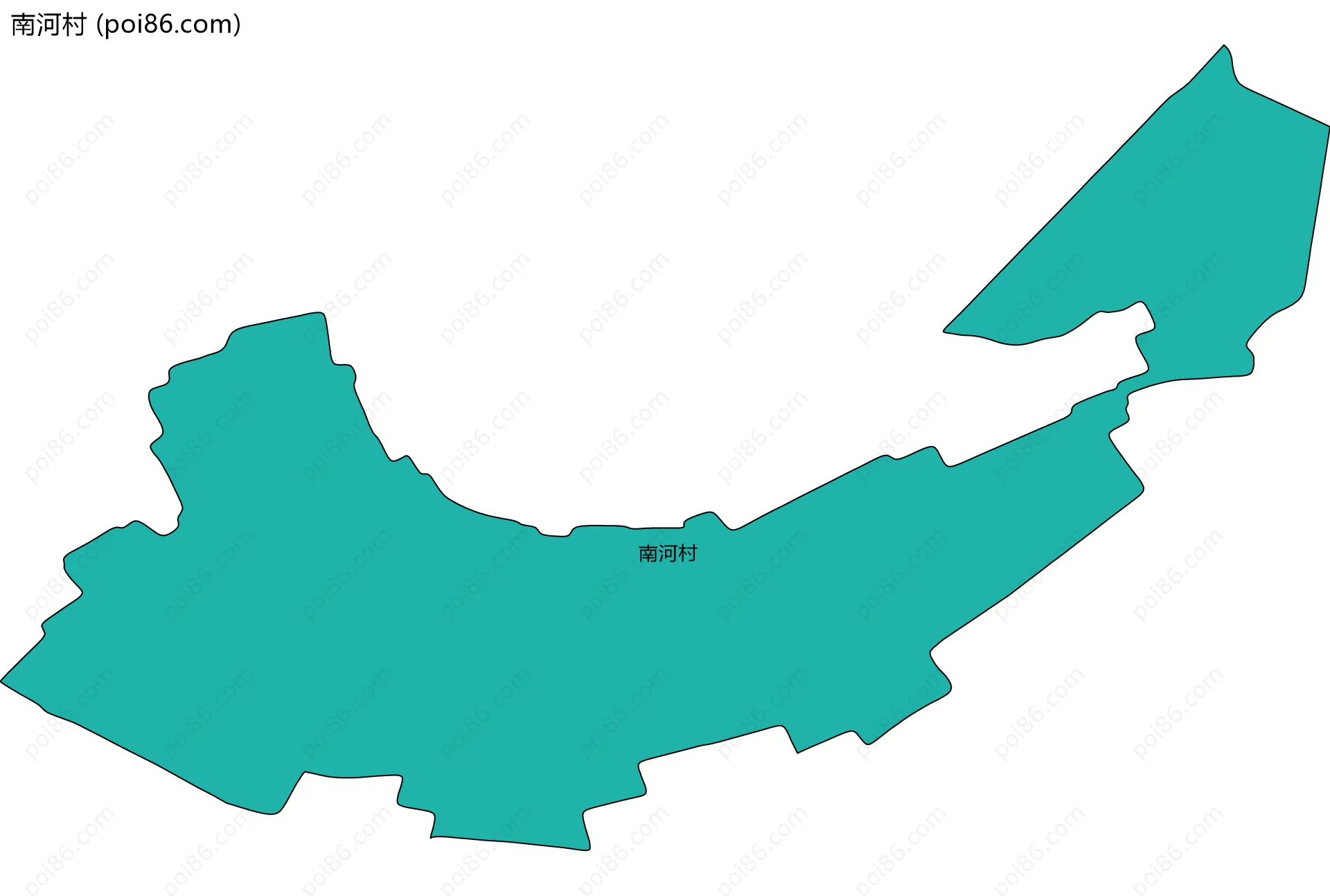 南河村边界地图