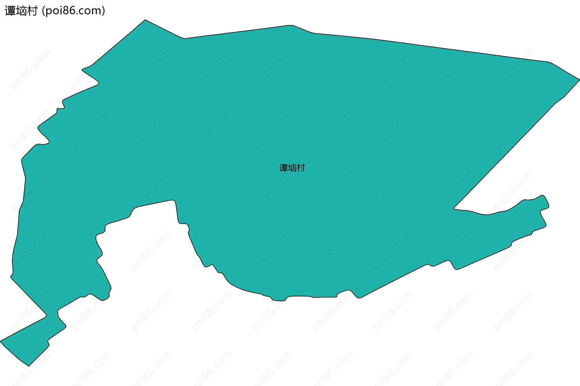谭垴村边界地图
