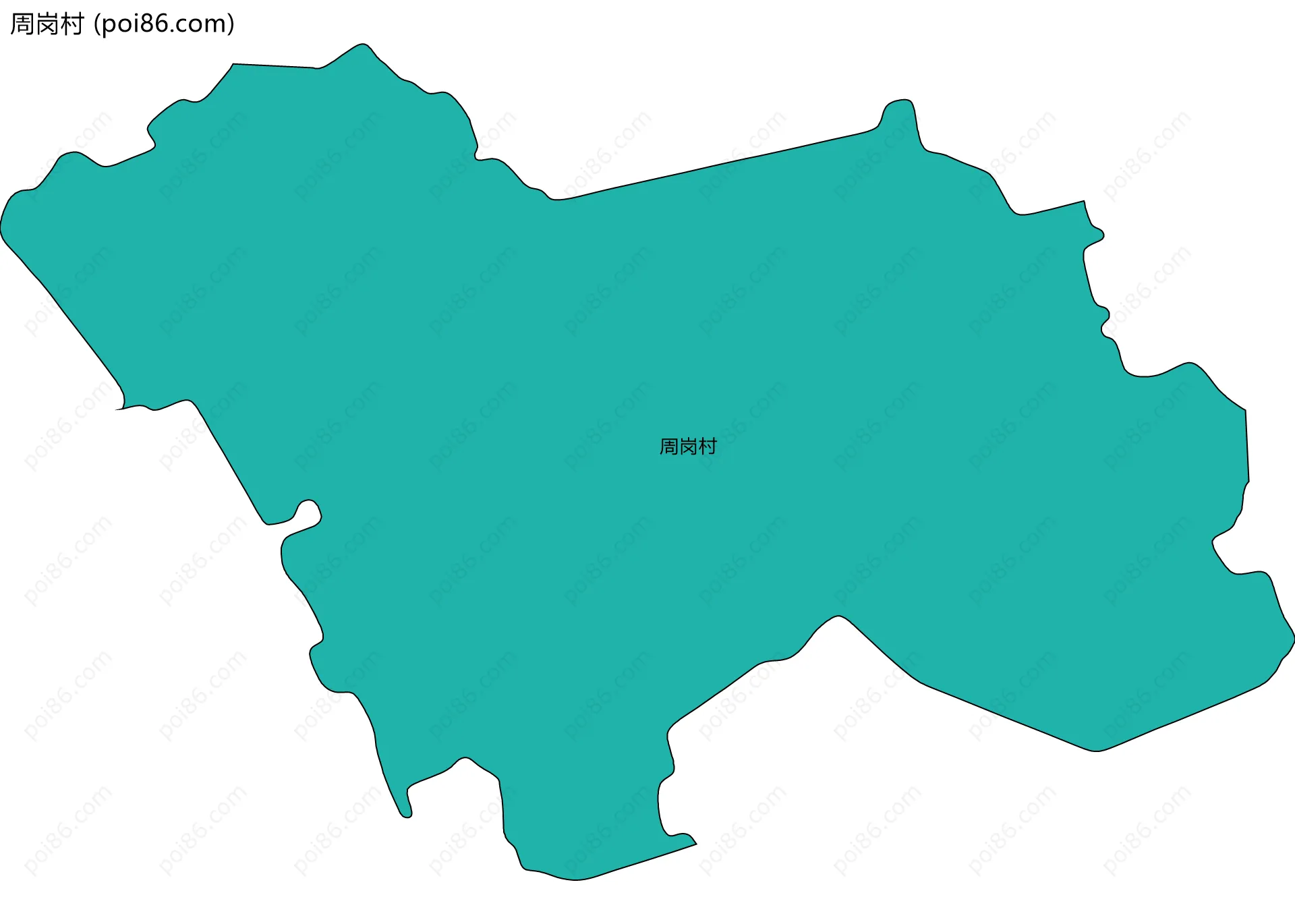 周岗村边界地图