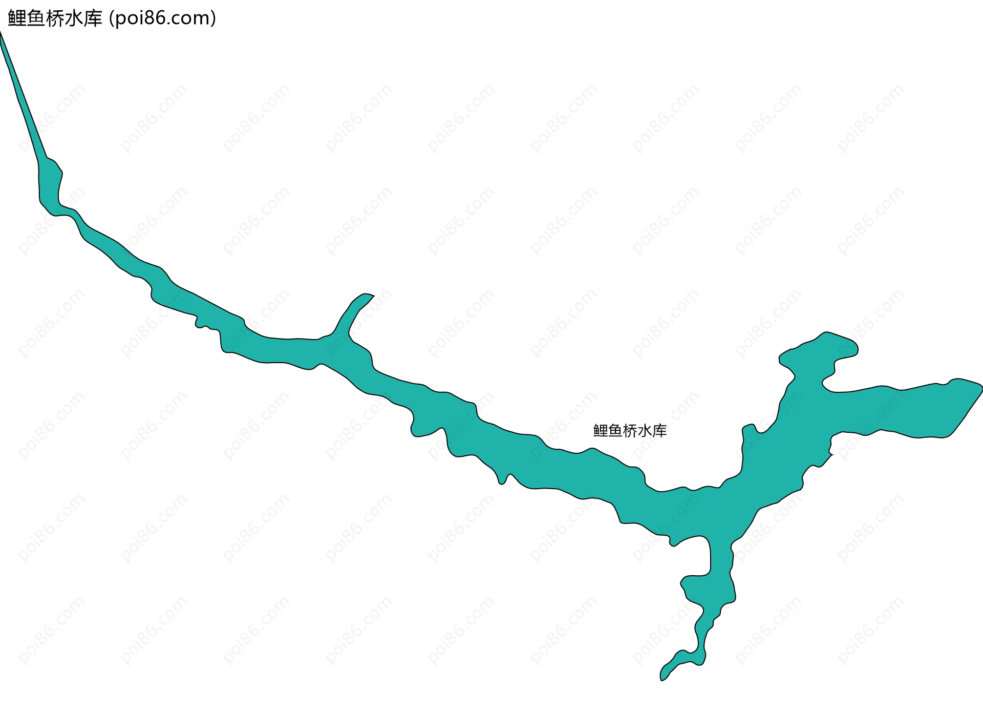 鲤鱼桥水库边界地图