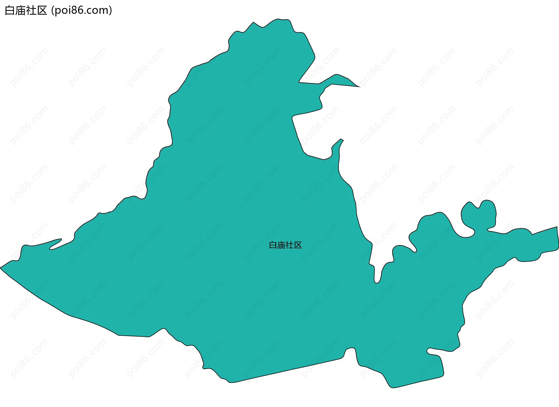 白庙社区边界地图