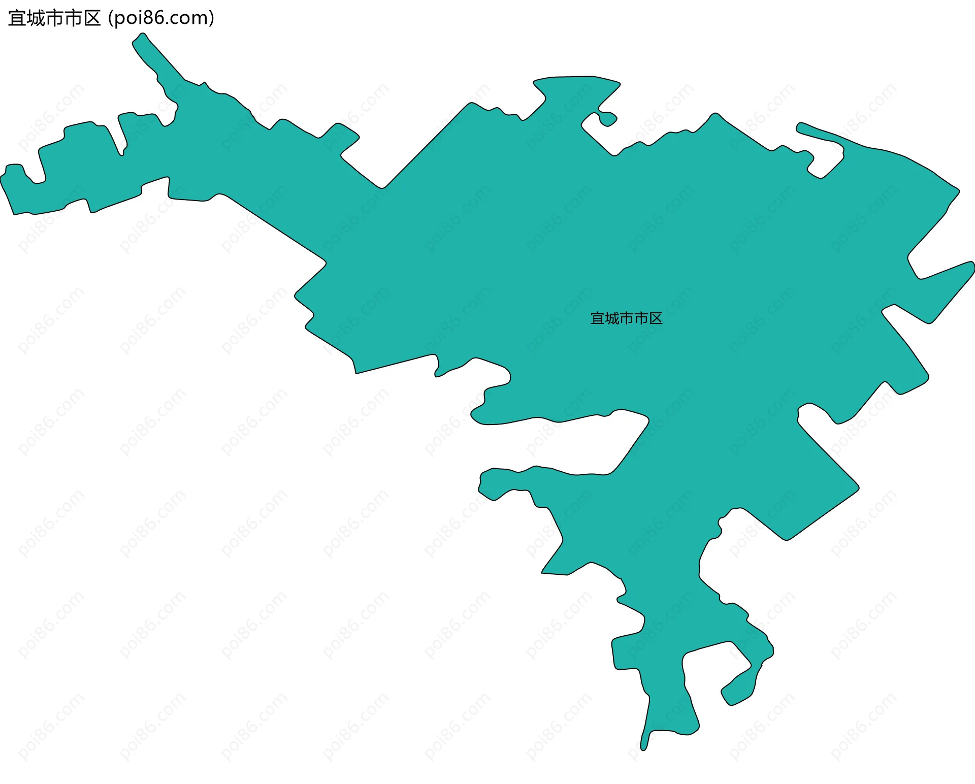 宜城市市区边界地图