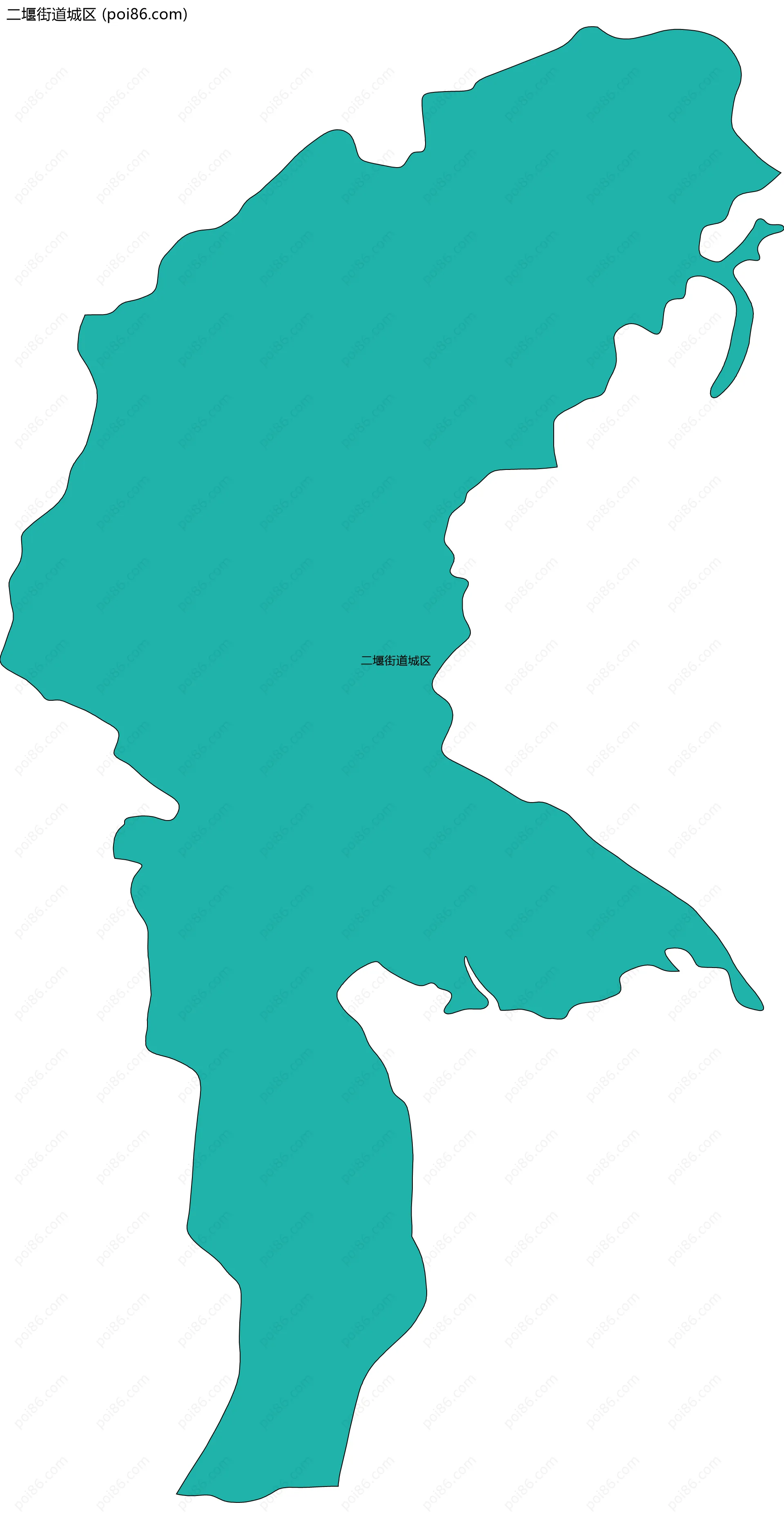 二堰街道城区边界地图