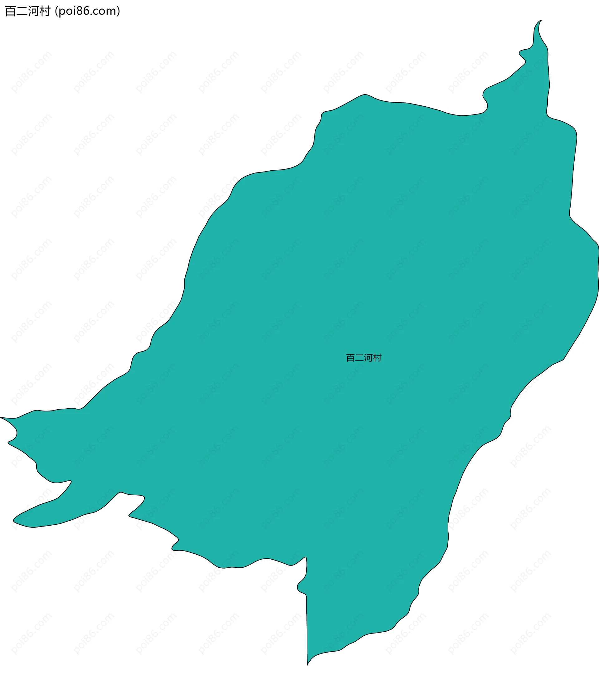 百二河村边界地图