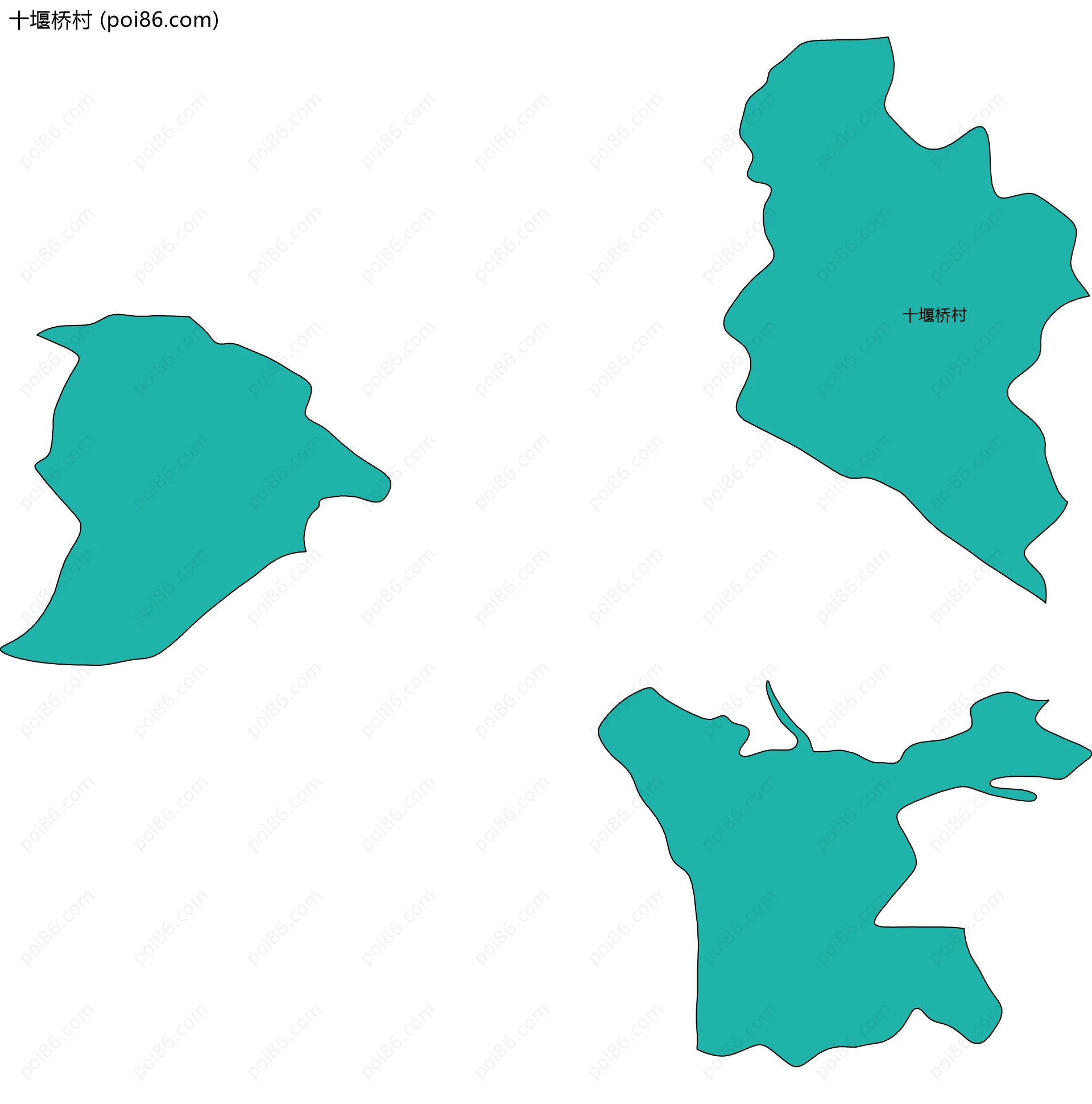 十堰桥村边界地图