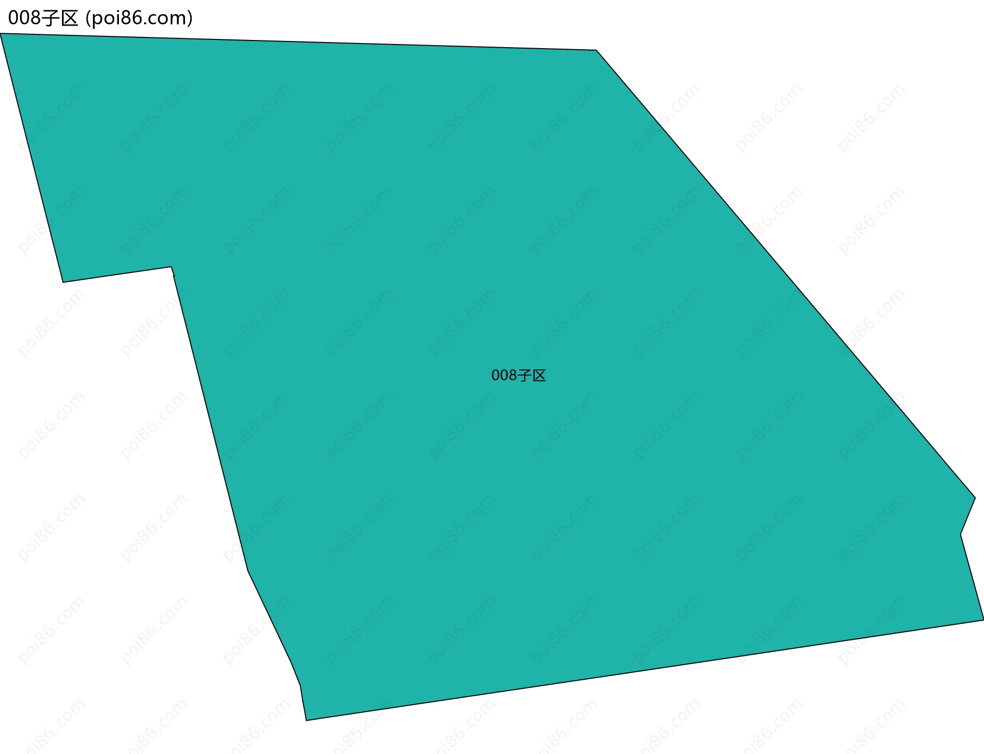 008子区边界地图