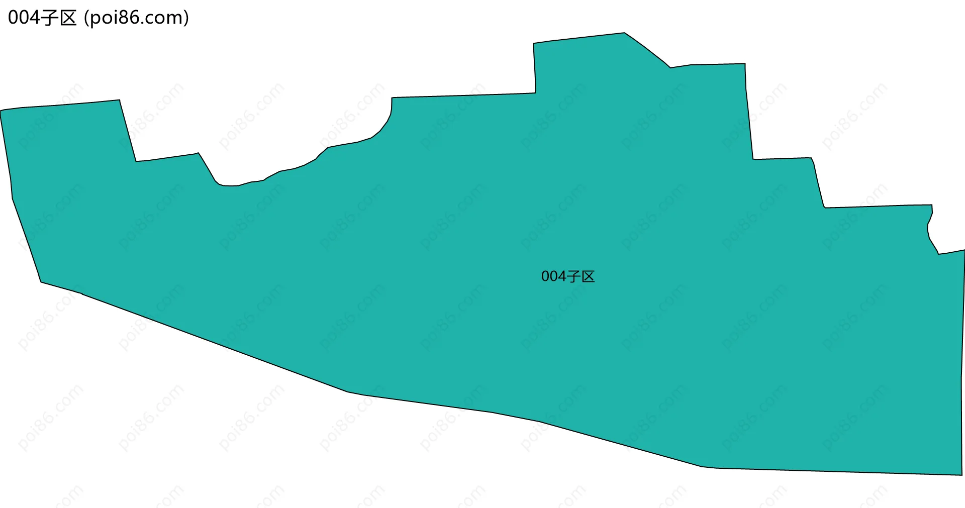 004子区边界地图