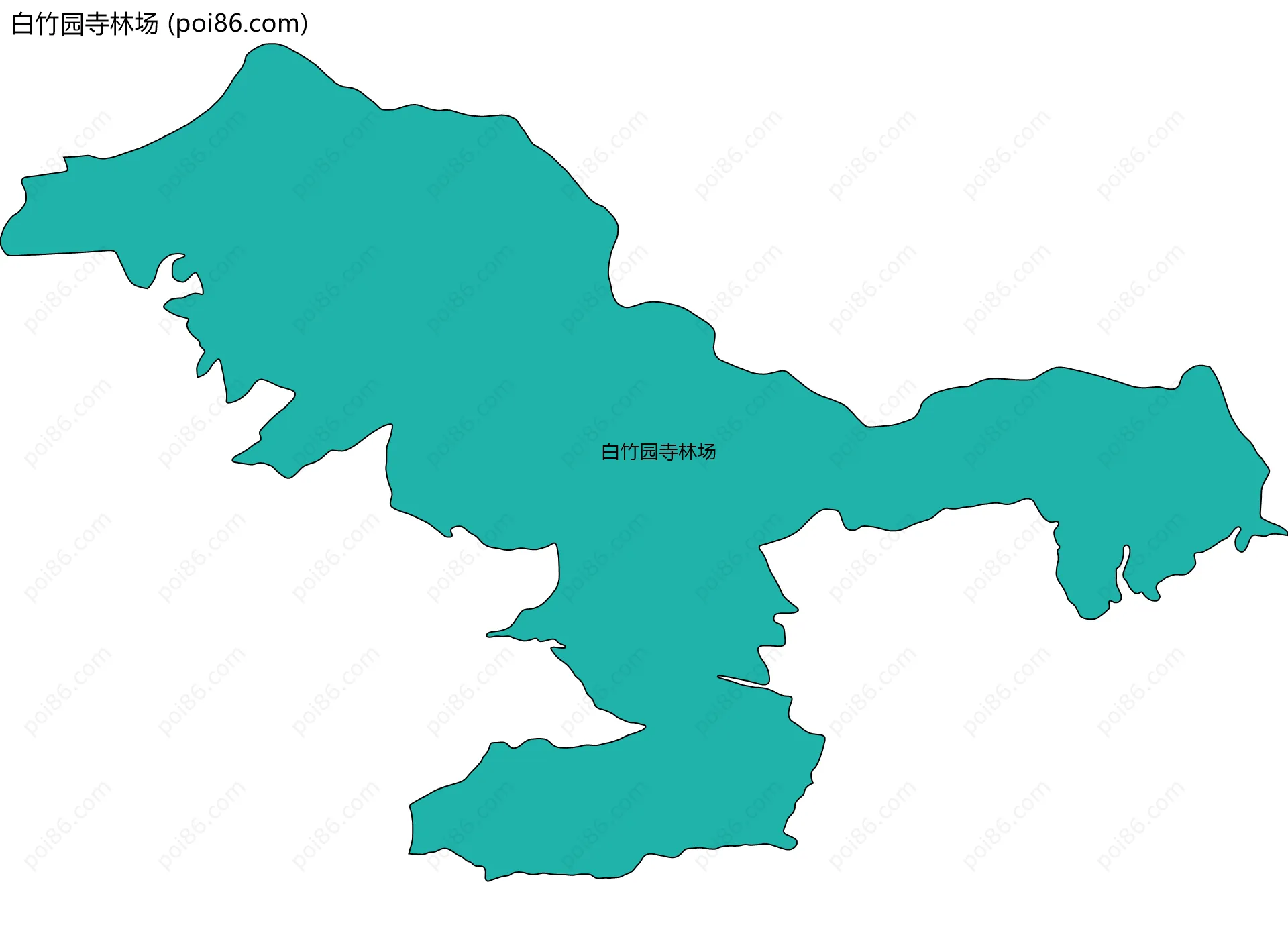 白竹园寺林场边界地图