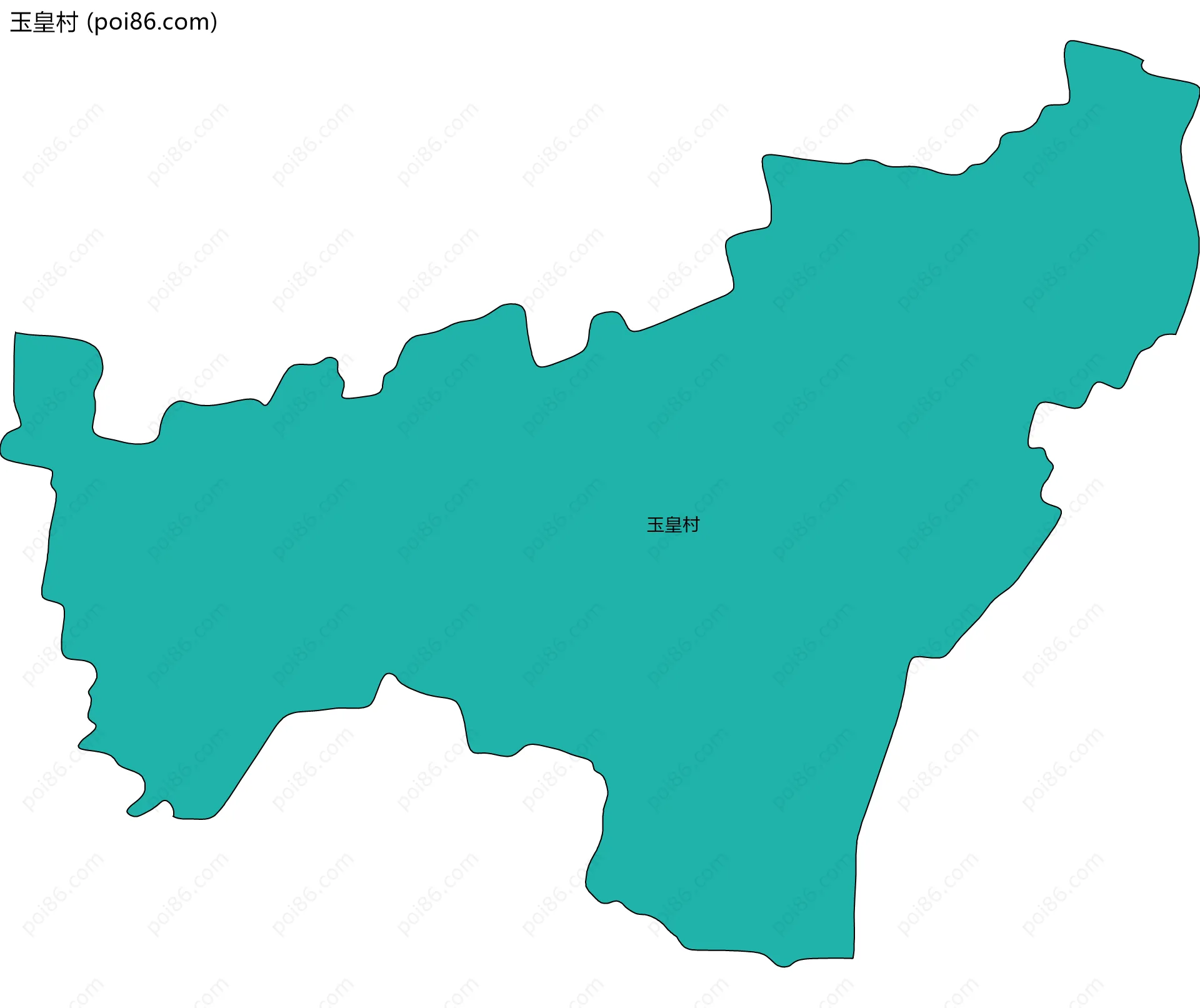 玉皇村边界地图