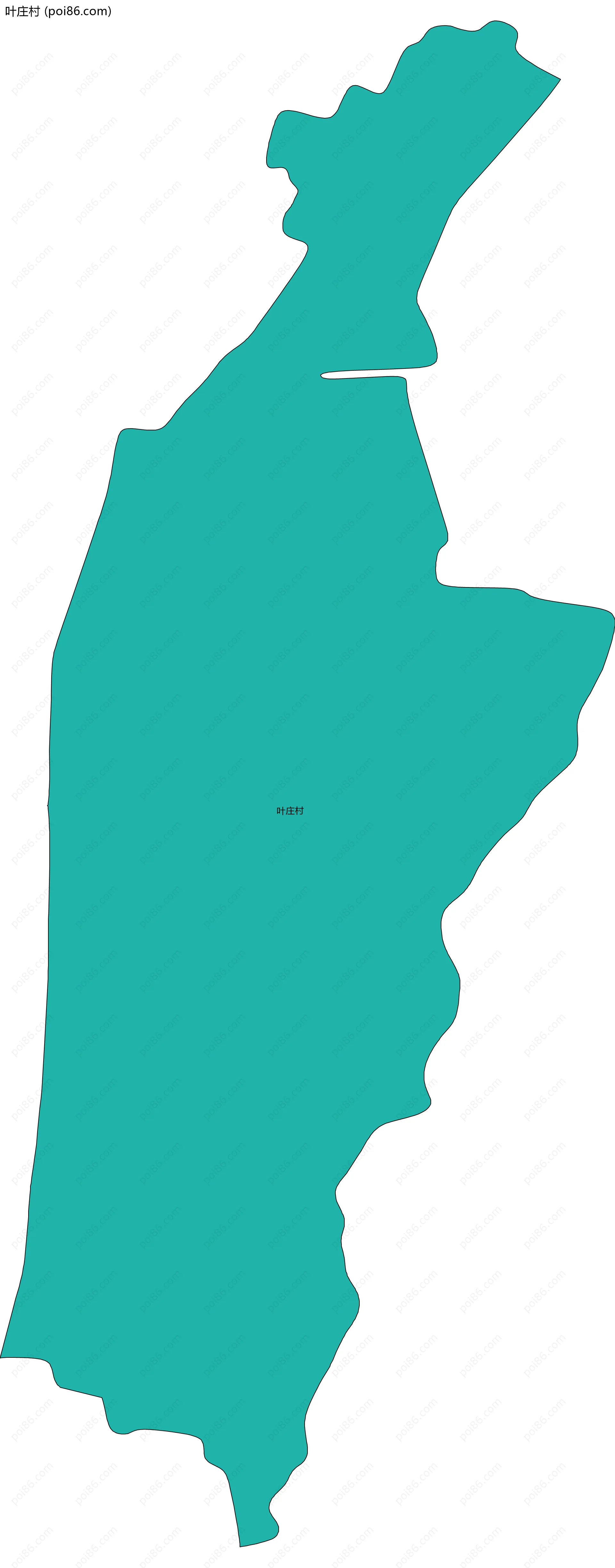 叶庄村边界地图