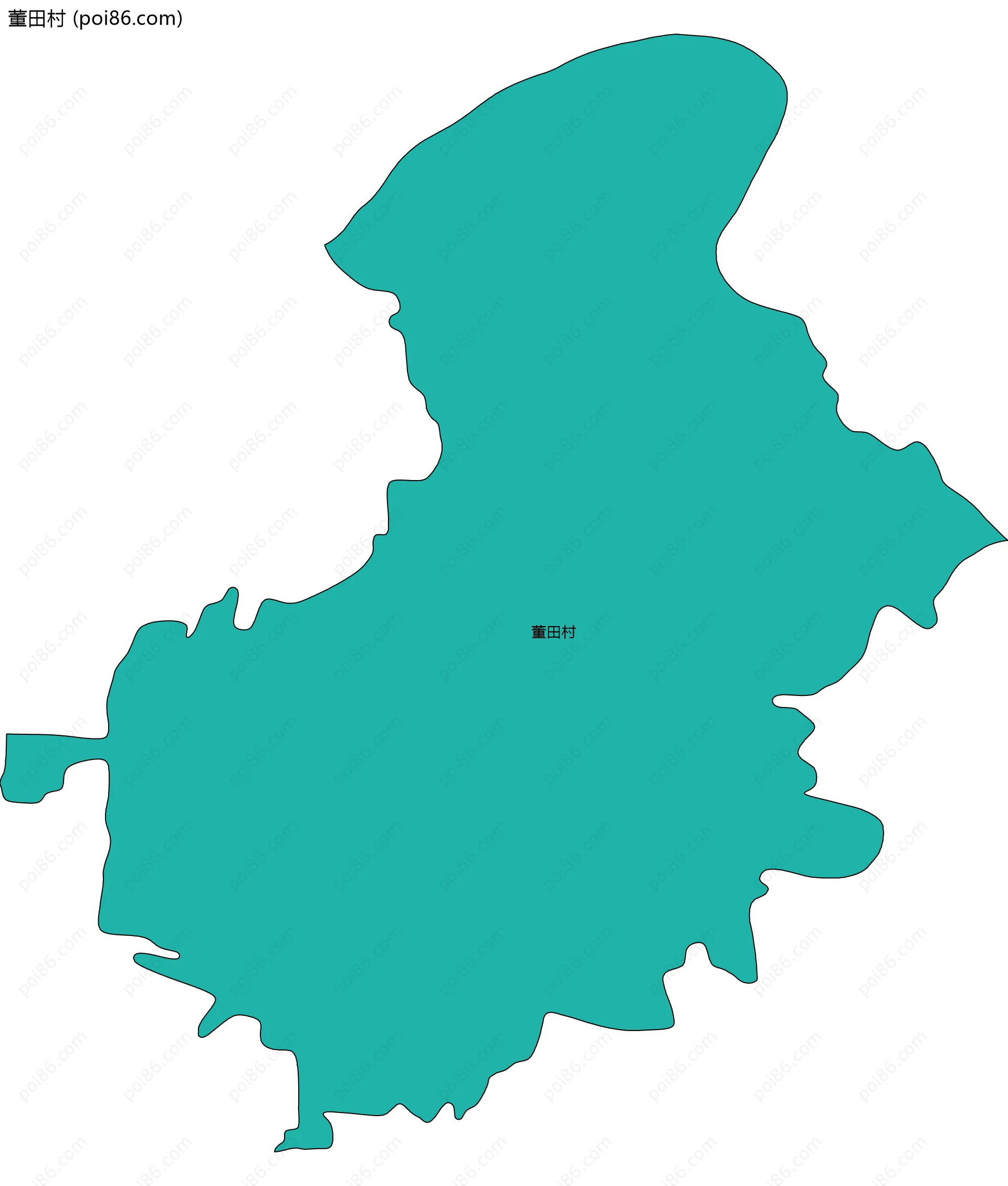 董田村边界地图