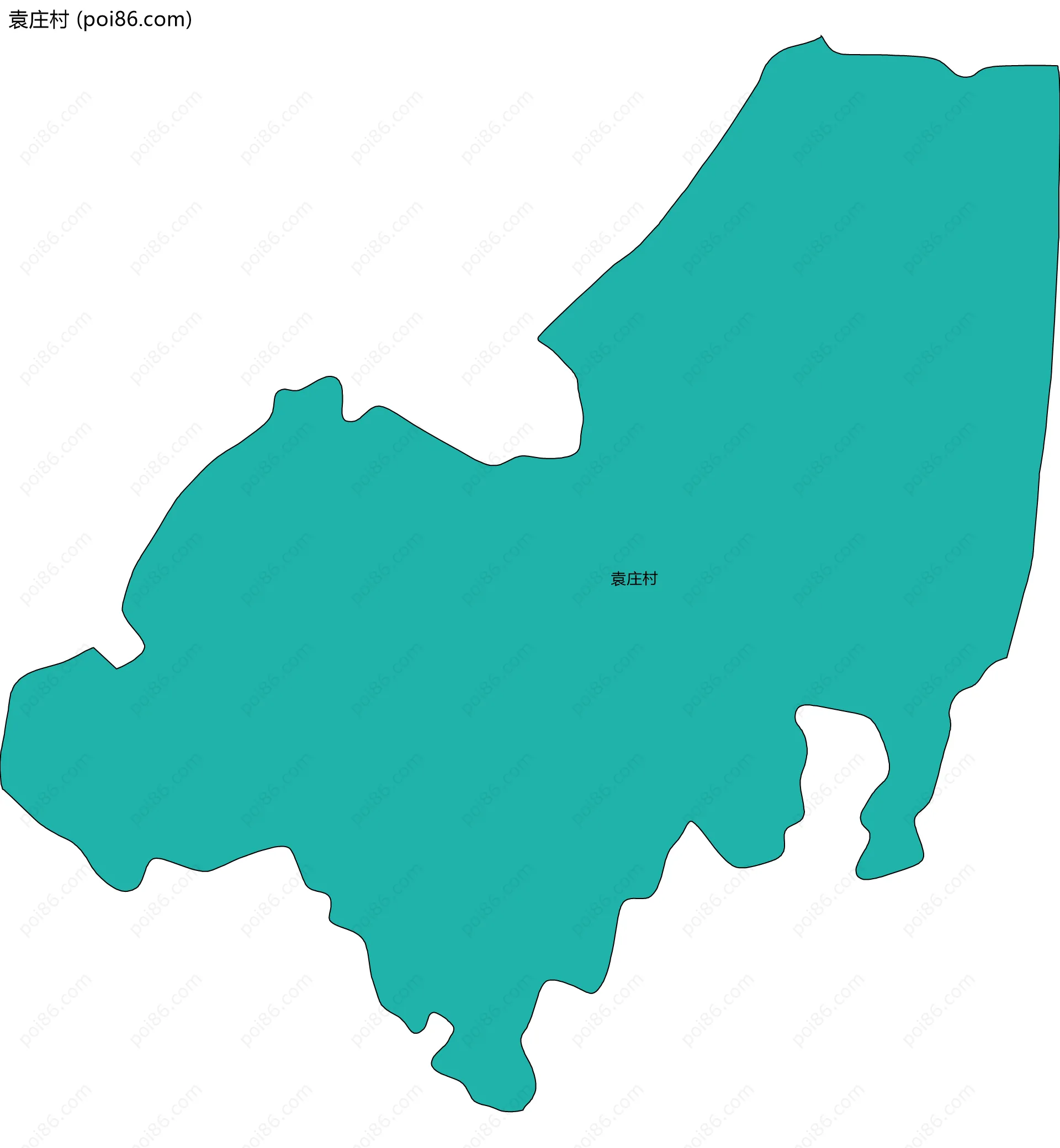 袁庄村边界地图